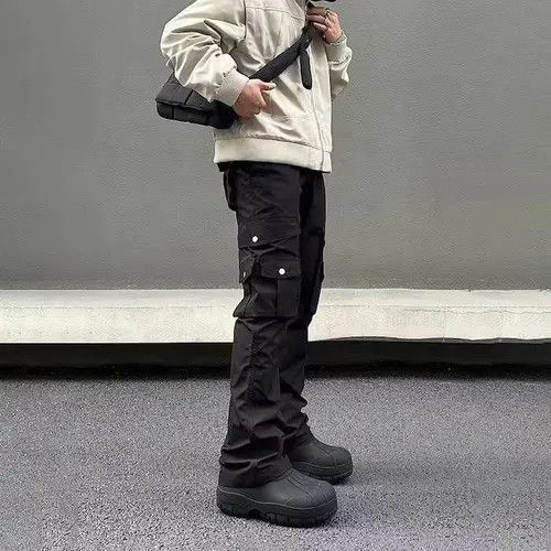 VIBE Momoko x Kamon Straight Boot Cut Flared Pocket Cargo Jeans Size US 30 / EU 46 - 4 Thumbnail