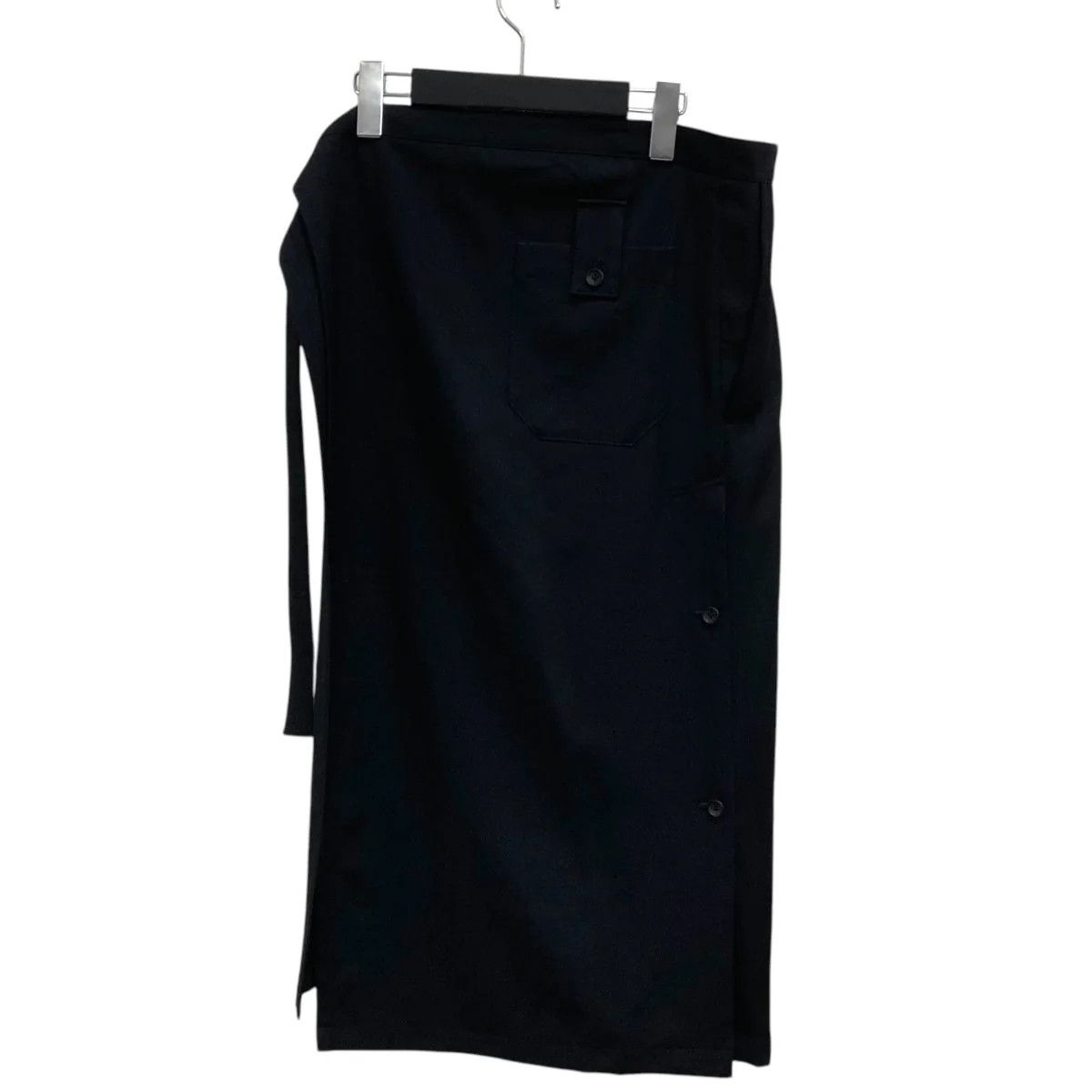 Yohji Yamamoto Pour Homme wool gabardine pleated skirt pants HX-S07-100 Size US 35 - 2 Thumbnail