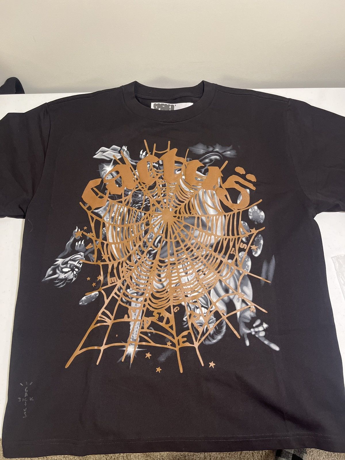 TRAVIS SCOTT× Sp5der★トラヴィス AIRBRUSH Tシャツ Spider × Travis Scott × Young Thug Cactus Jack by Travis