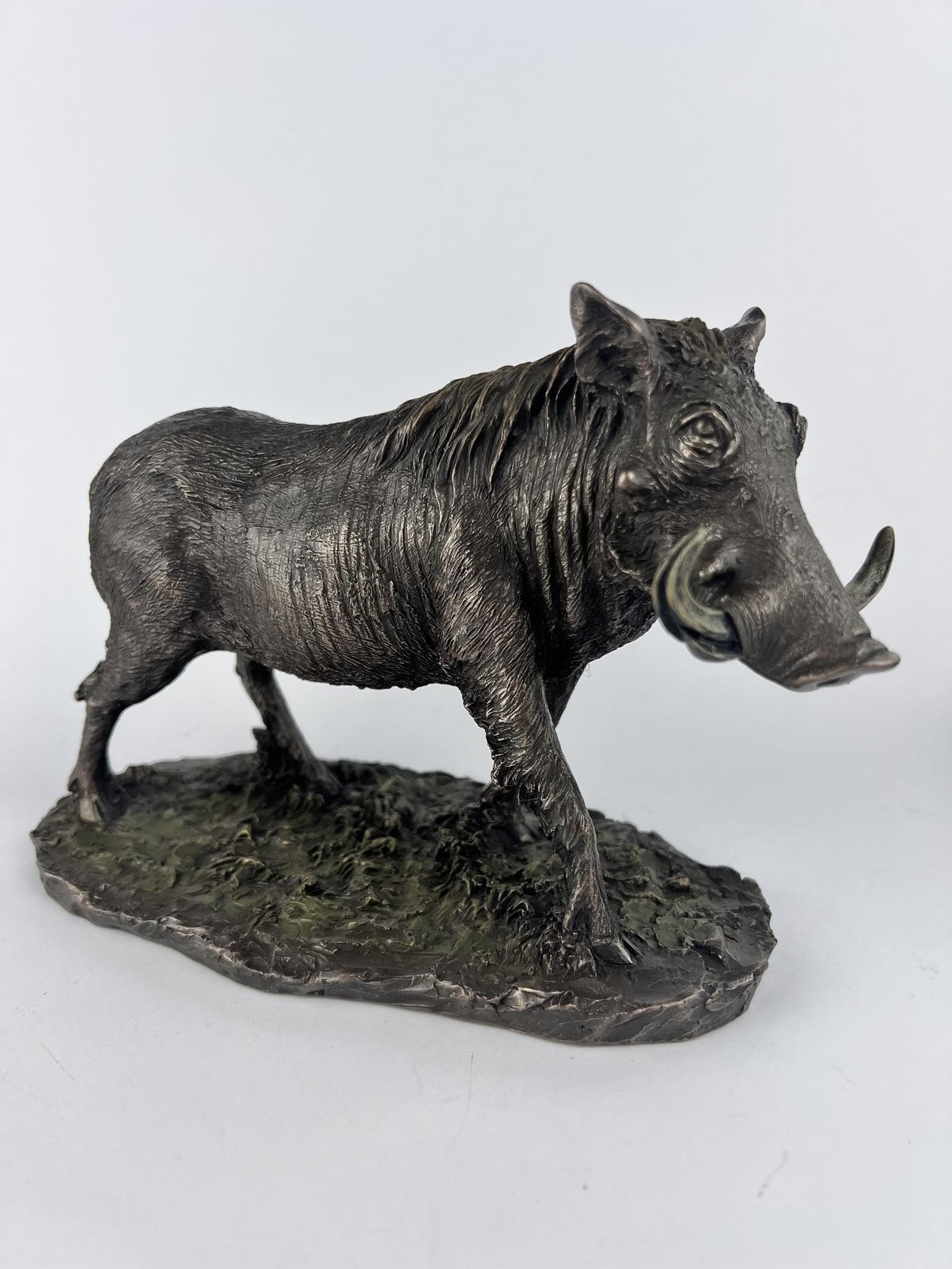 Vintage Wild Boar Statue Figure Polystone Bronze Made in Italy 20 cm Size ONE SIZE - 4 Thumbnail