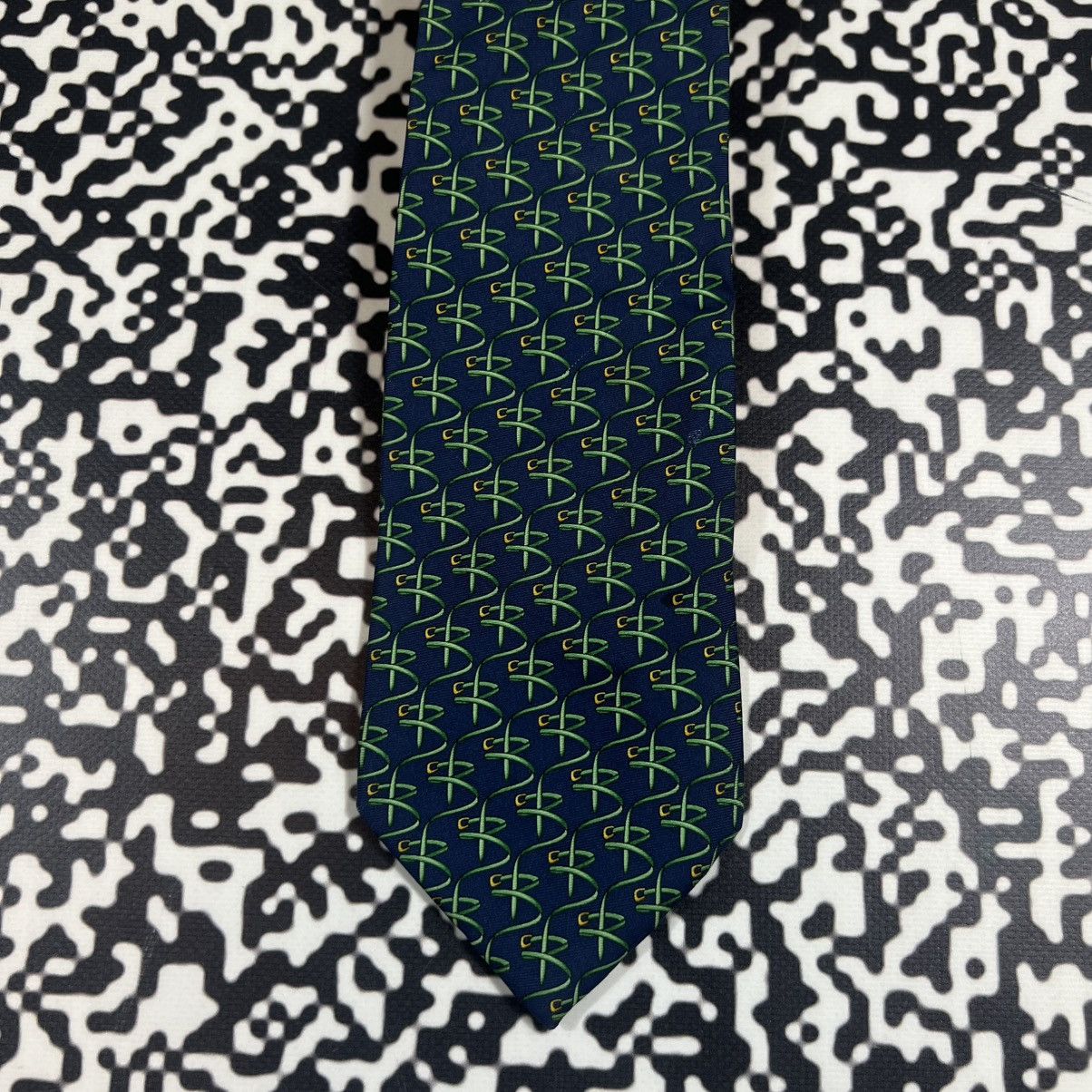 Bally Vintage Y2K Bally Monogram Luxury Casual Tie Size ONE SIZE - 2 Thumbnail