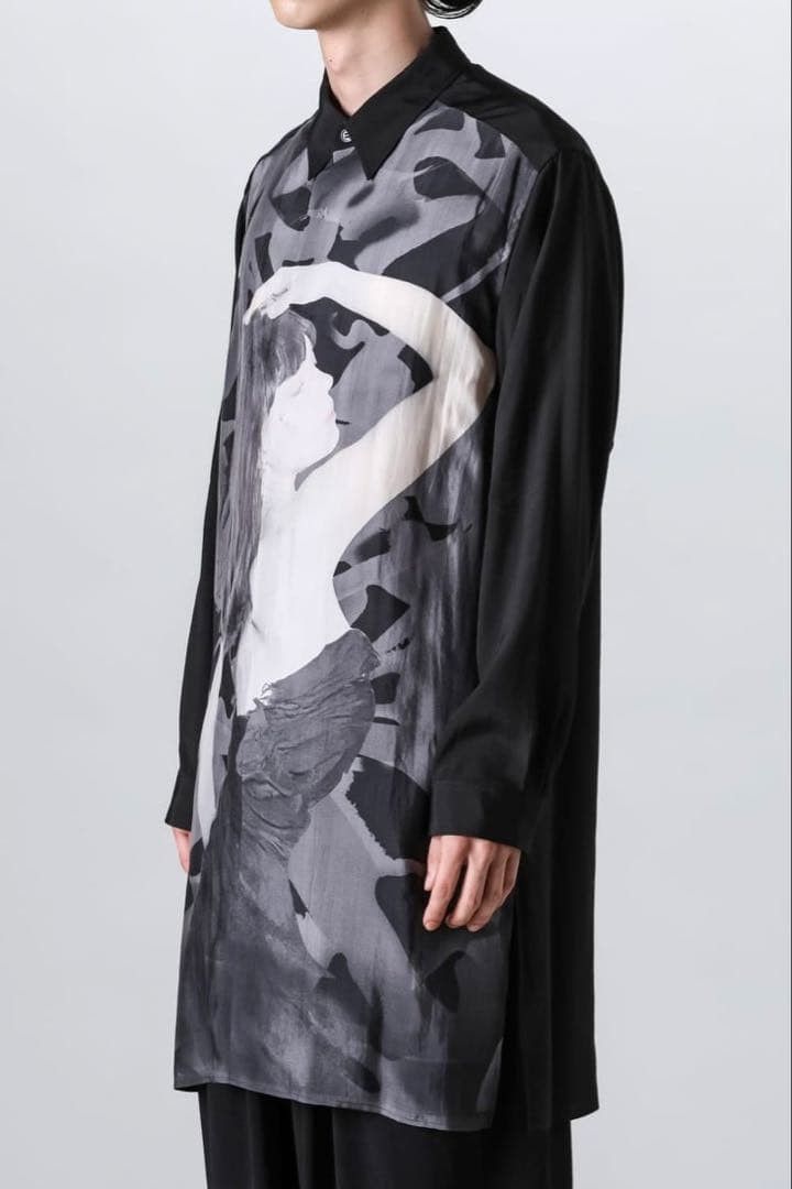 Yohji Yamamoto YOHJI YAMAMOTO POUR HOMME Printed Long Sleeve Shirt Size US L / EU 52-54 / 3 - 6 Thumbnail