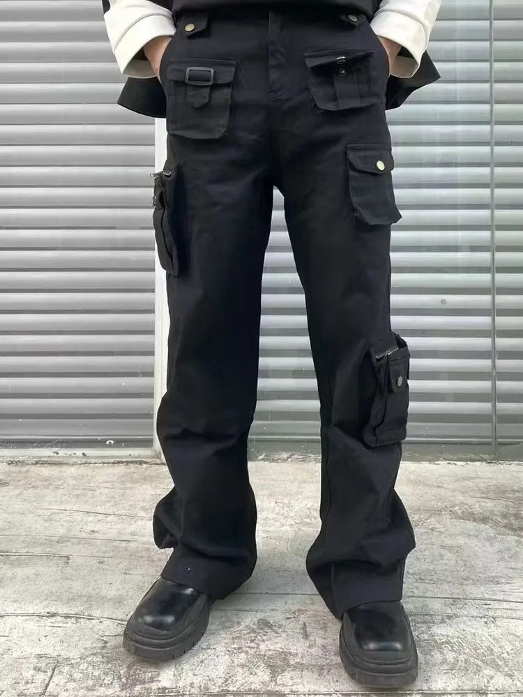 image of Vintage Cargo Punk Utility Military Pants in Black, Men's (Size 34)