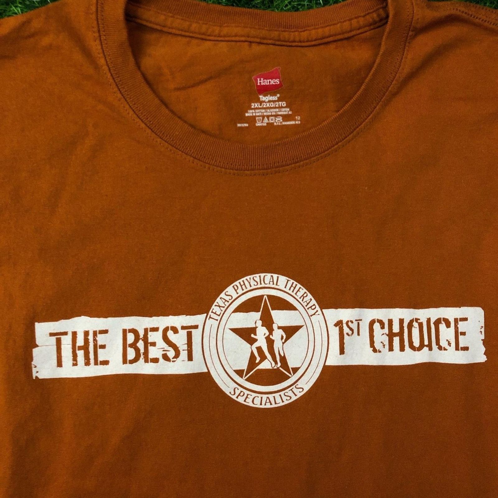 Hanes Orange Texas Physical Therapy Graphic Tee Size US XXL / EU 58 / 5 - 4 Thumbnail