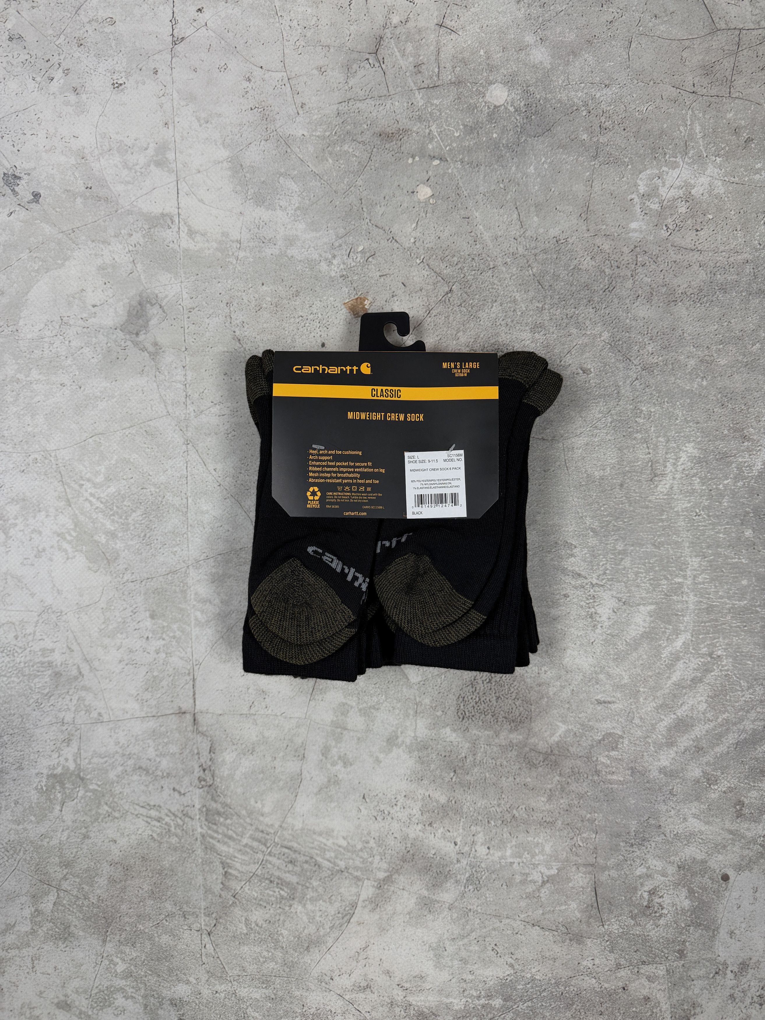 Carhartt Carhartt, US size 9–11.5, 6 pairs. Size ONE SIZE - 3 Thumbnail