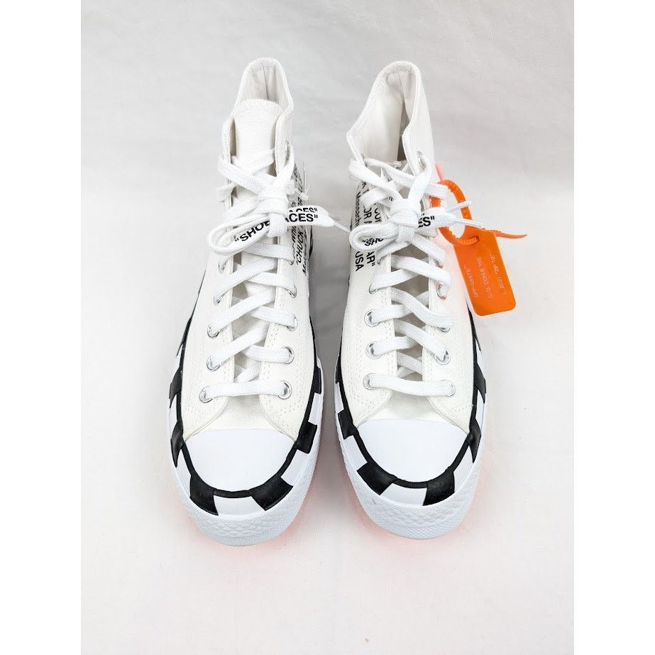 Converse × Off-White o1rshd1 DUP / Unisex Chuck 70 Hi-Top Sneakers in White/Cone Size US 8 / EU 41 - 15 Thumbnail