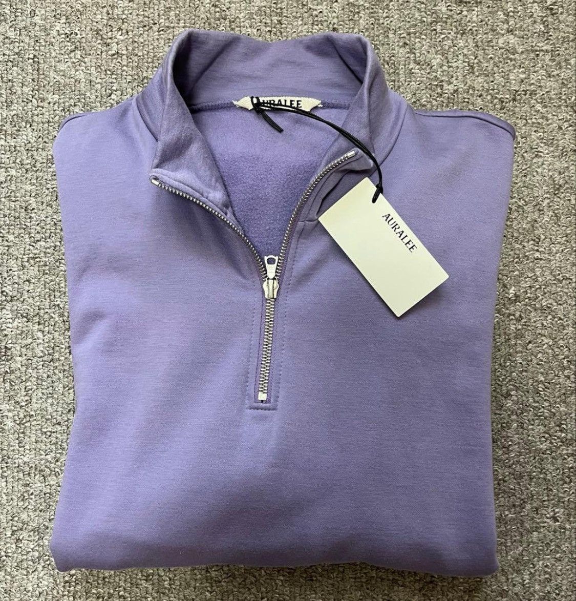 Auralee ELASTIC HIGH GAUGE SWEAT HALF ZIP P/O PURPLE Size 3 Size US M / EU 48-50 / 2 - 2 Thumbnail