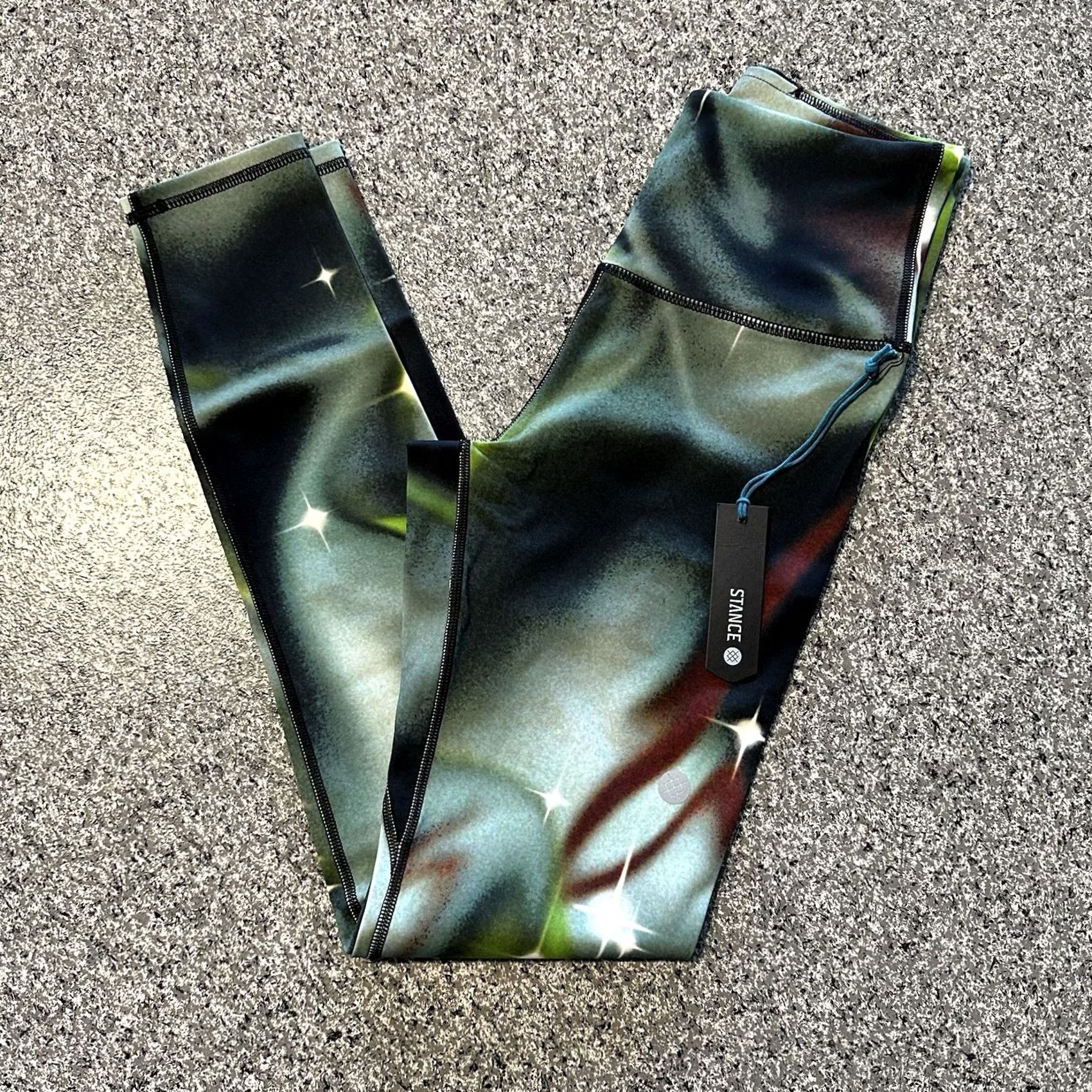 Vintage Stance Leggings Womens S Mid Rise 7/8 Happenings Ultra Soft 26” Galaxy Freshtek Size 28" / US 6 / IT 42 - 2 Thumbnail