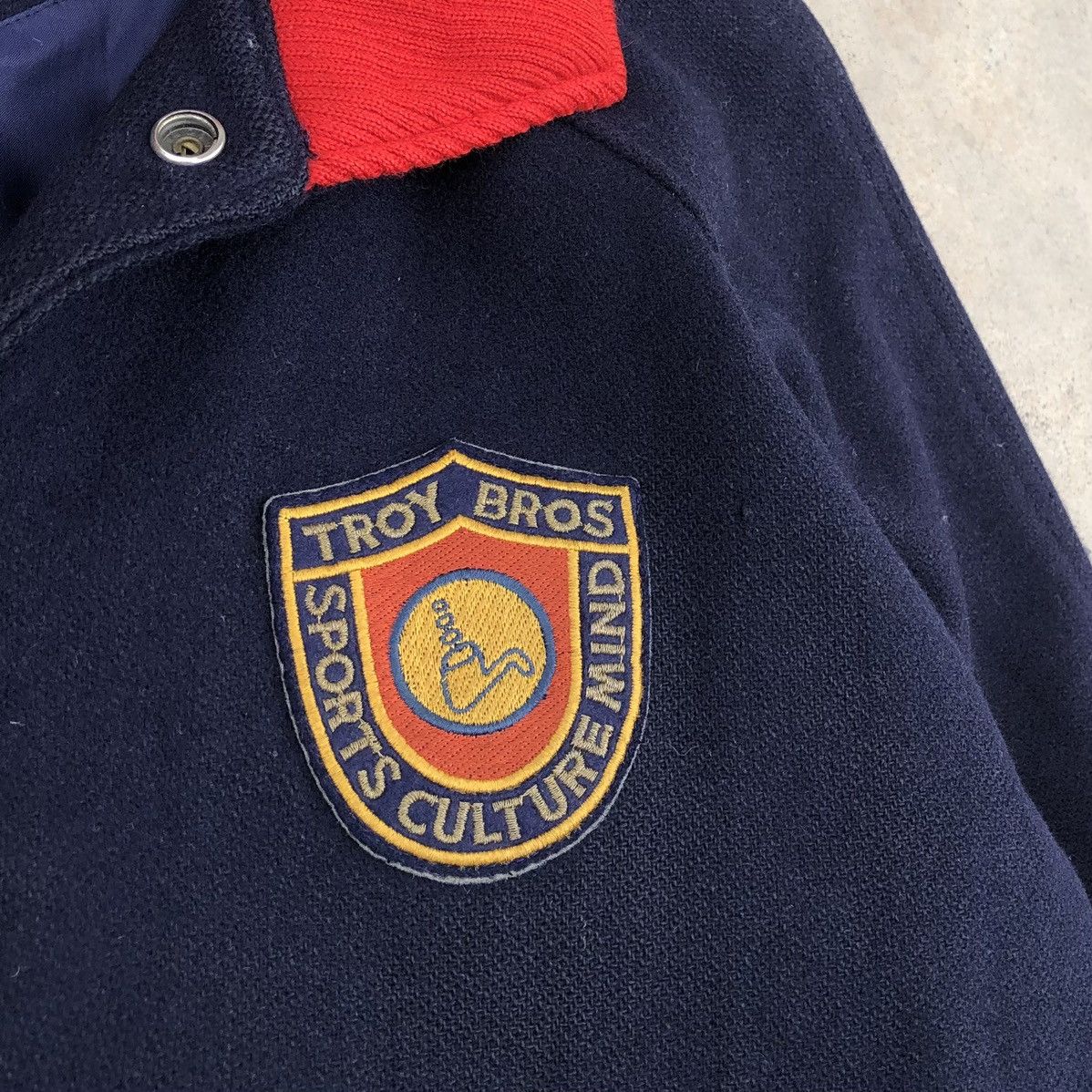 Vintage Vintage TROY BROS Japan Wool Varsity Jacket Size US L / EU 52-54 / 3 - 10 Thumbnail
