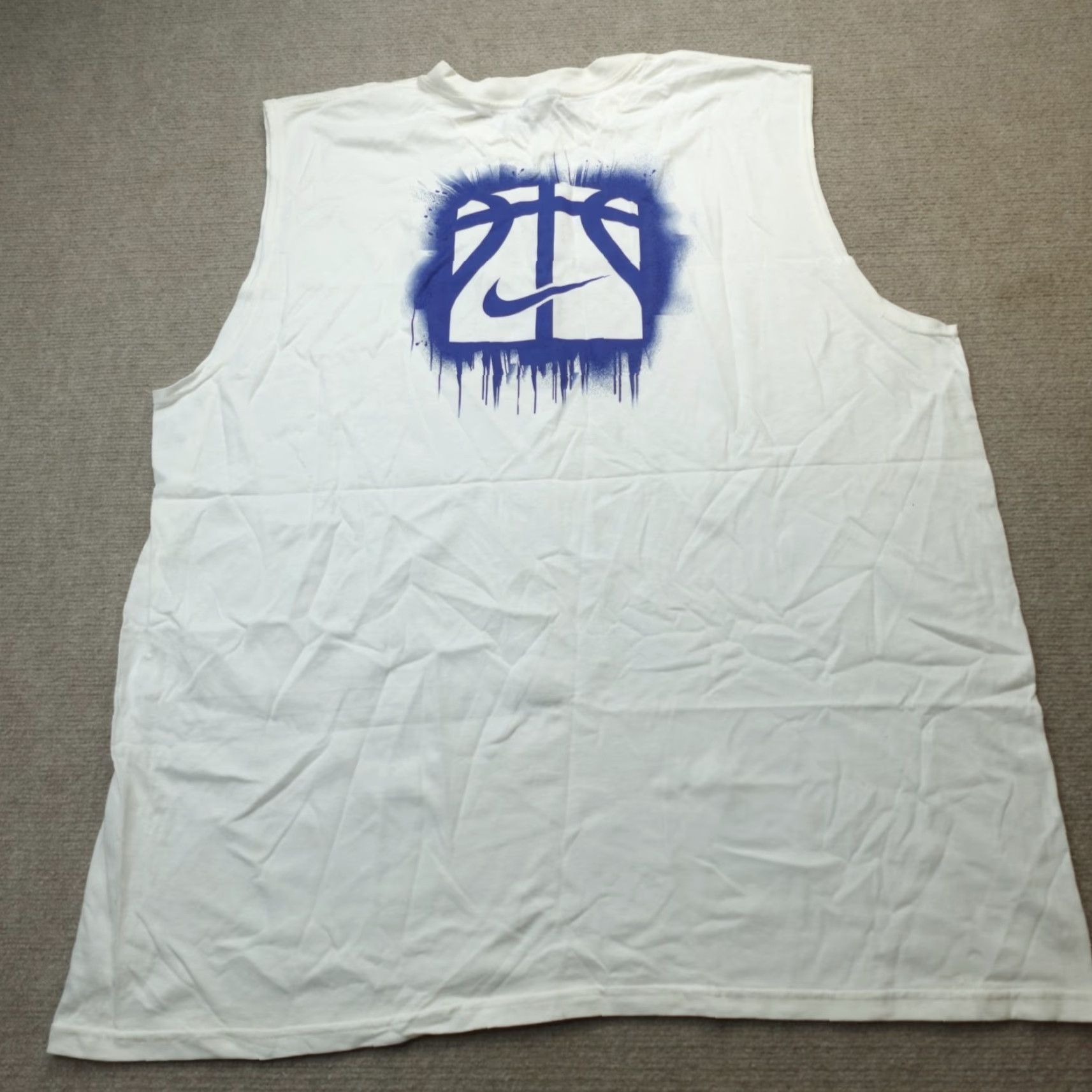 Nike VINTAGE Nike Shirt 2XL White Center Swoosh Hoops Double Sided Old Stock NEW Size US XXL / EU 58 / 5 - 7 Thumbnail
