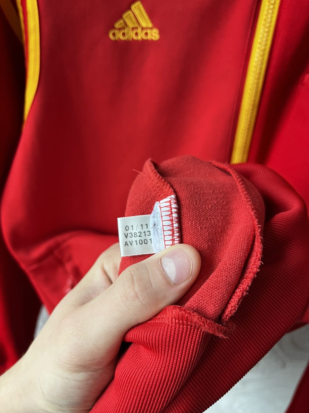 Adidas Adidas Espana 2011/2012 Track Jacket Size L Red Spain WC Size US L / EU 52-54 / 3 - 9 Thumbnail