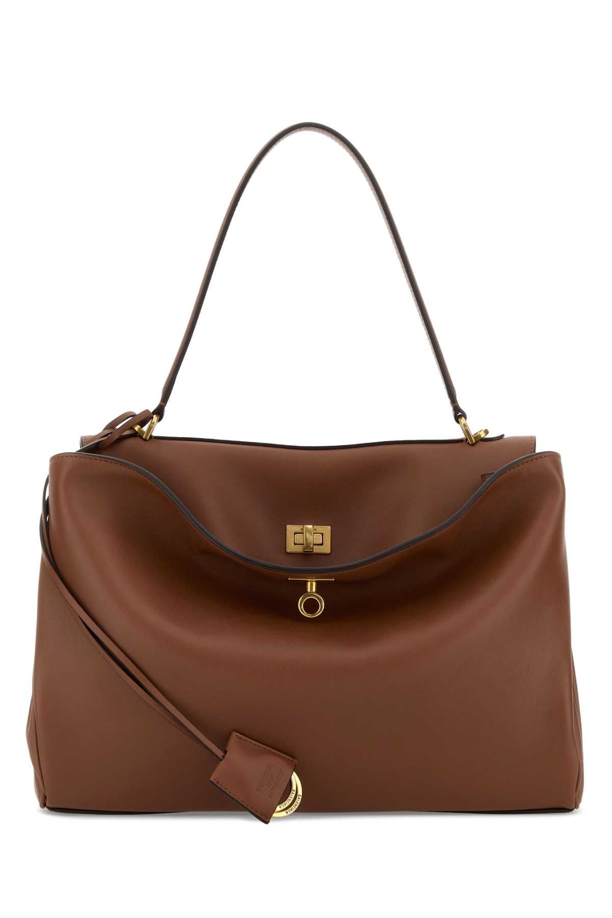 Balenciaga Caramel Leather Medium Rodeo Handbag Size ONE SIZE - 1 Thumbnail