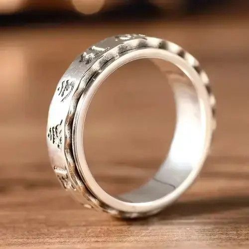 VIBE S925 silver Sanskrit ring Size ONE SIZE - 3 Thumbnail