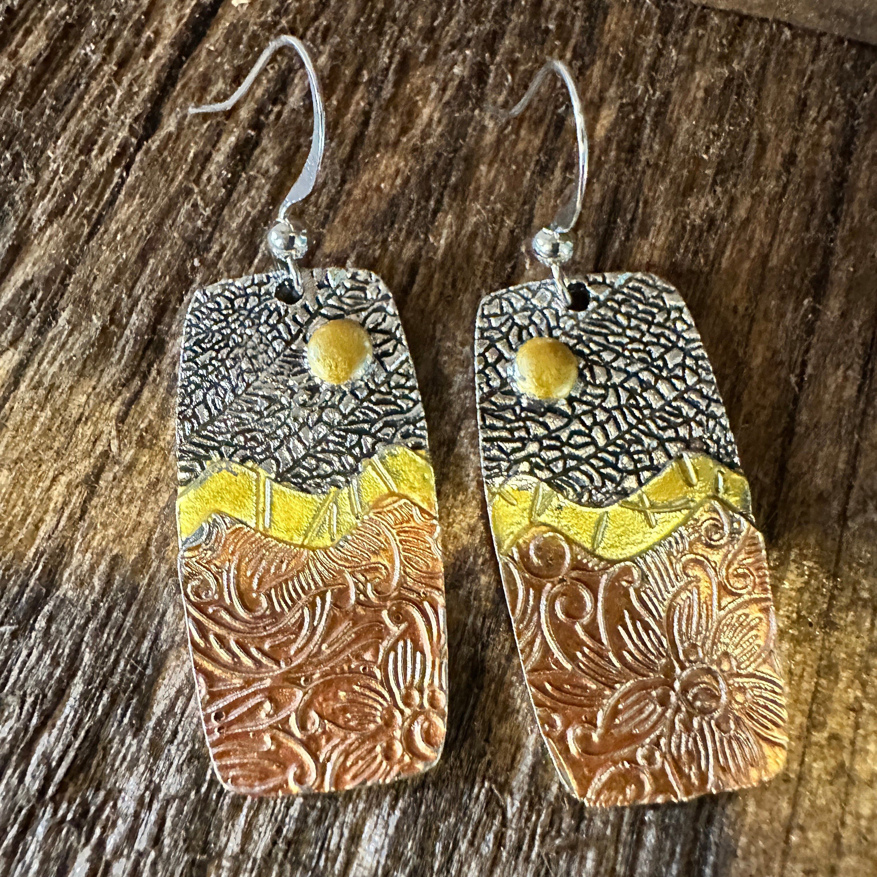 Other Handmade Bohemian Hippie Copper Dangle Earring, Retro Ethnic Size ONE SIZE - 6 Thumbnail
