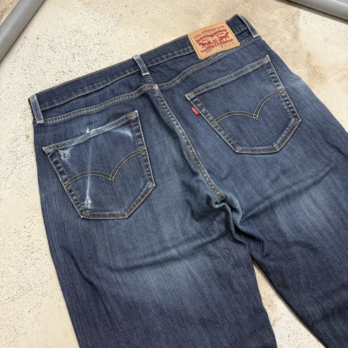 Levi's Levis 505 Modern Whisker Distressed Denim Pants Size US 34 / EU 50 - 9 Thumbnail