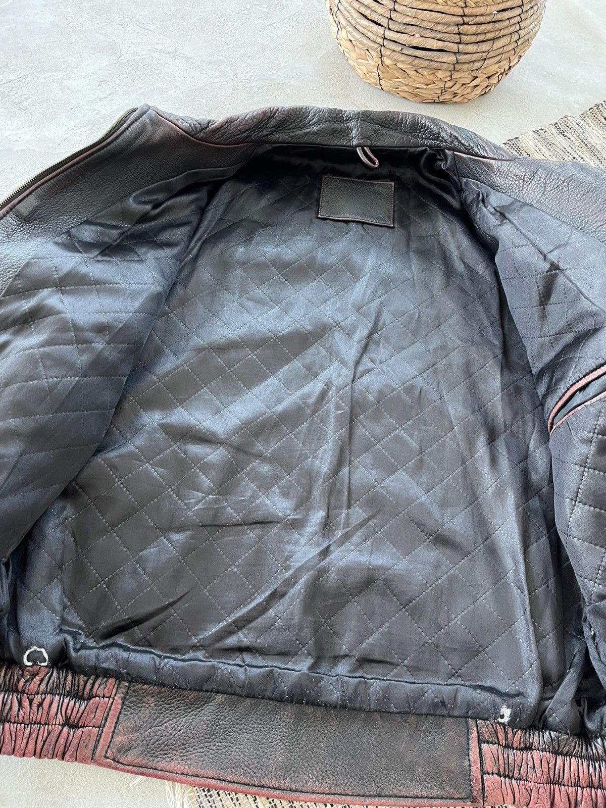 Genuine Leather Hype Vintage Coach Black Red Leather Bomber Jacket Y2K Sk8 Size US XL / EU 56 / 4 - 21 Thumbnail
