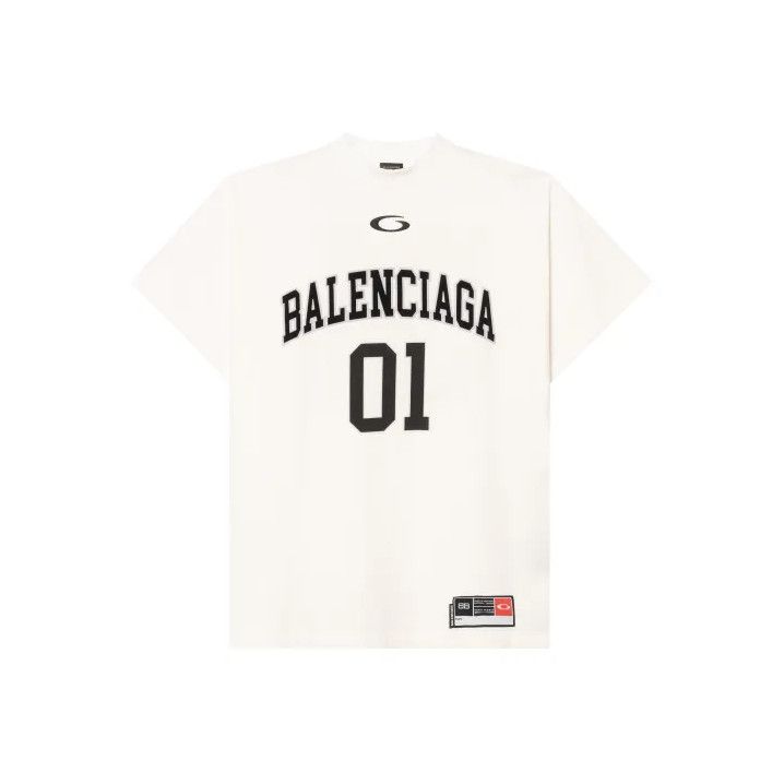 Balenciaga Balenciaga SS25 Basketball Series Loose Short Sleeve Tee Size US S / EU 44-46 / 1 - 1 Thumbnail