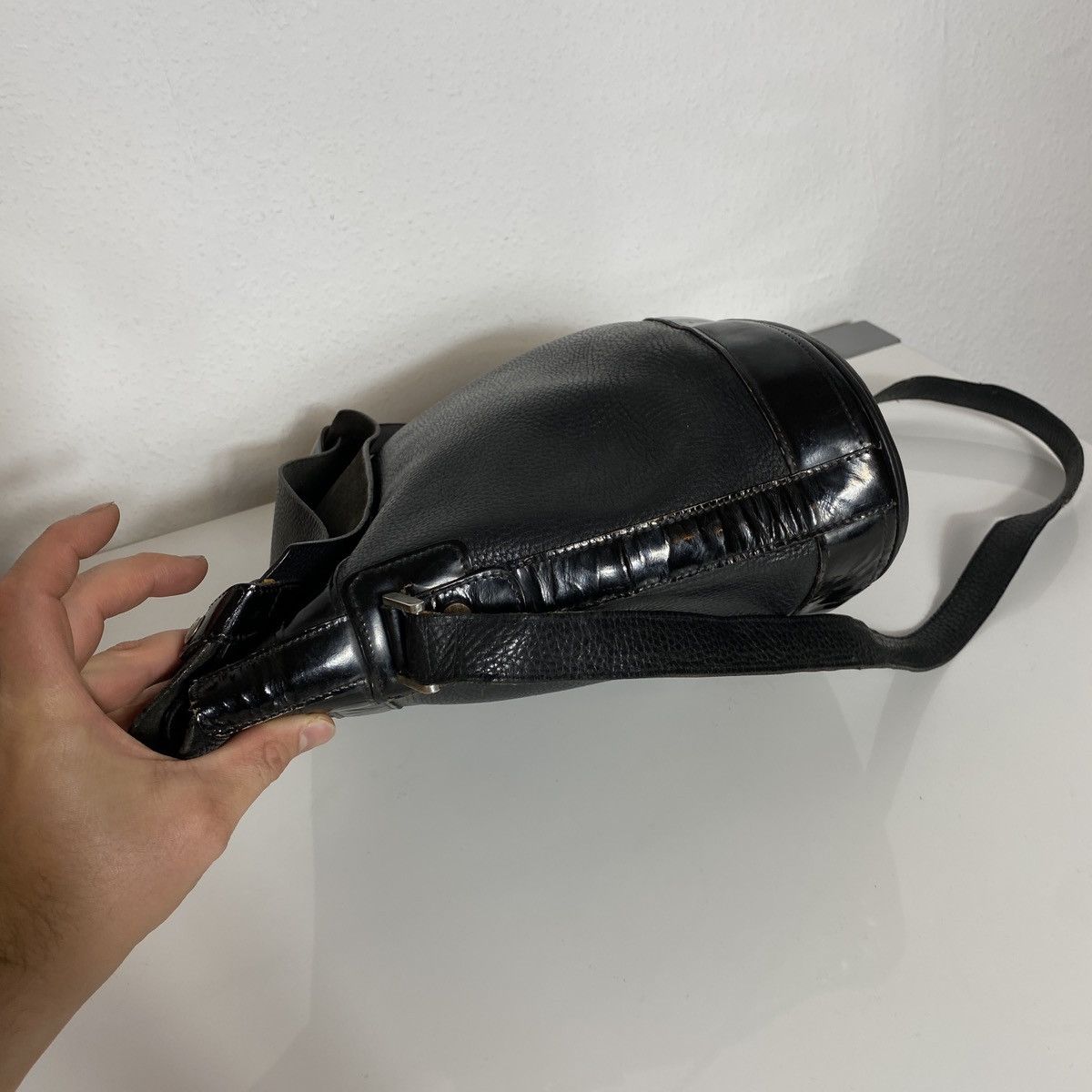 Gucci Vintage bag Gucci Leather Black Size ONE SIZE - 12 Thumbnail