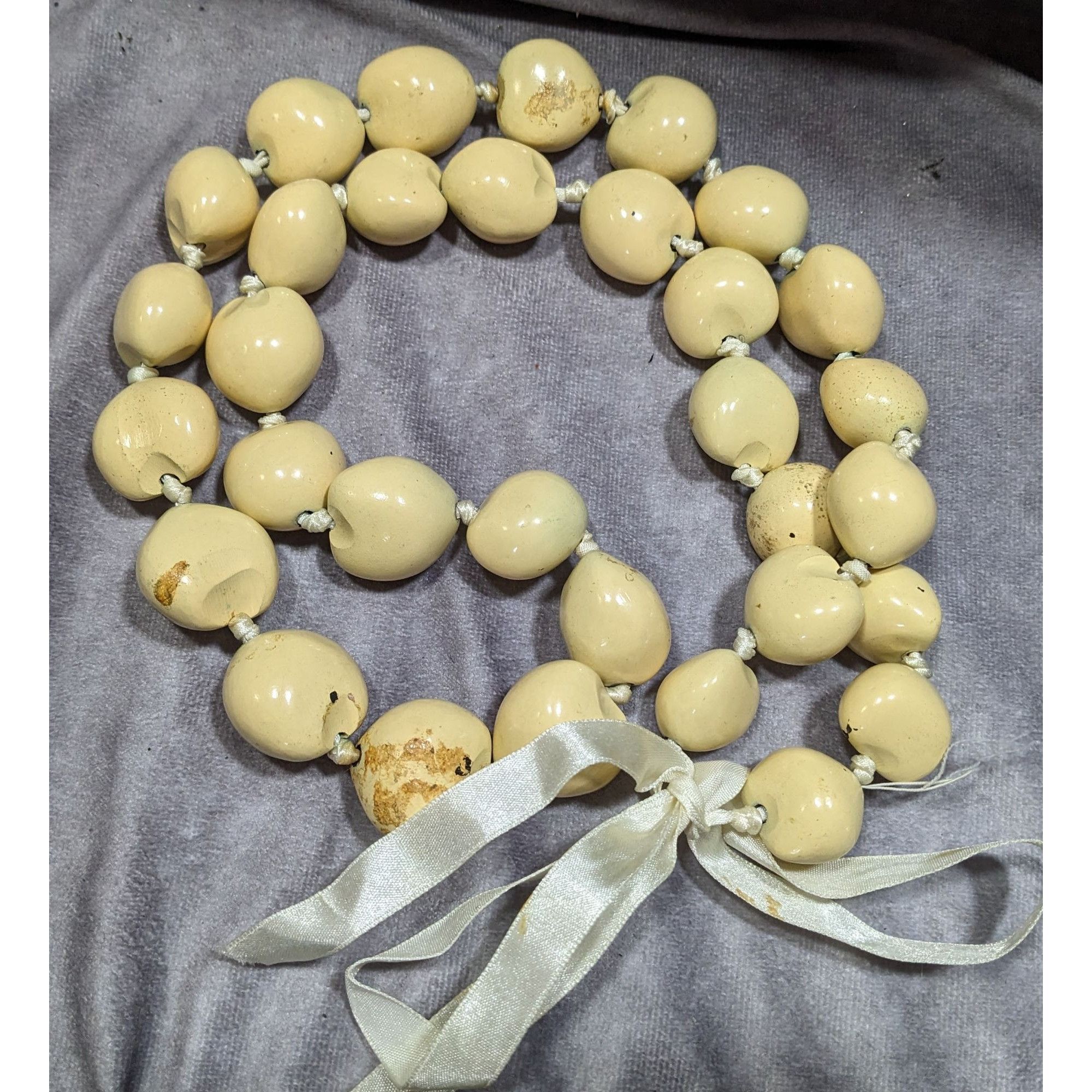 Other Traditional Hawaiian Cream Kukui Nut Necklace Size ONE SIZE - 5 Thumbnail