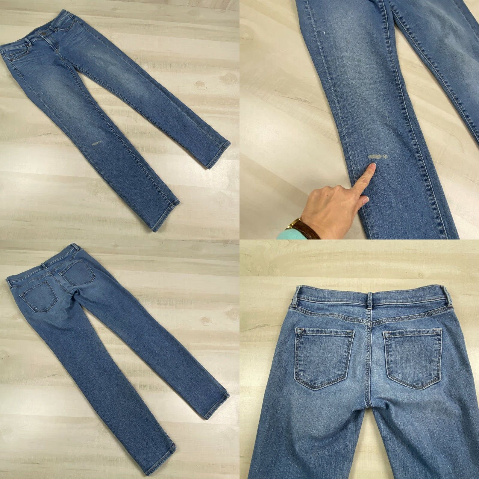 Loft Ann Taylor LOFT Womens Jeans 26 Modern Skinny Low Rise Medium Wash Denim Size 26" / US 2 / IT 38 - 8 Thumbnail