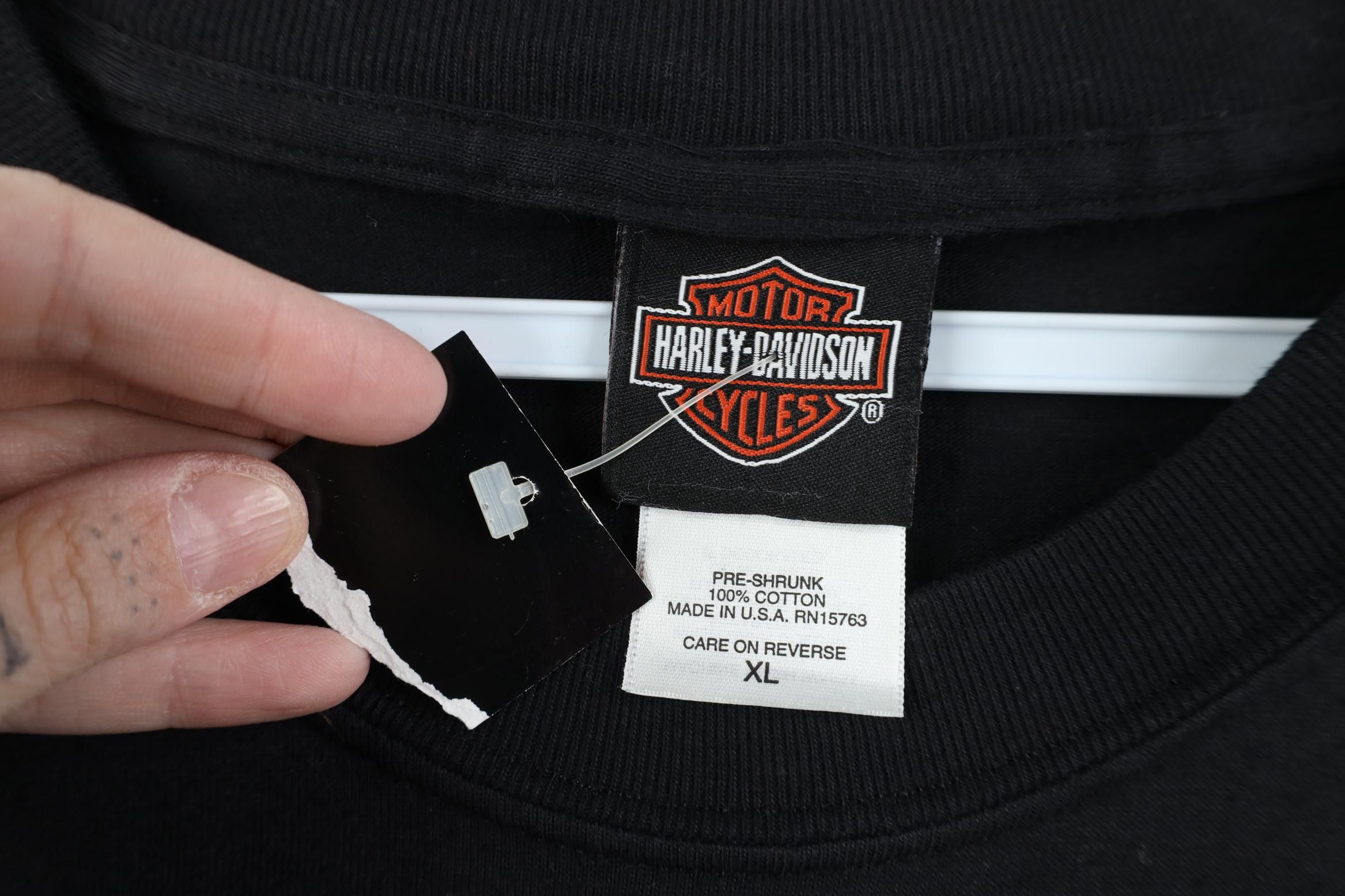 Harley Davidson Deadstock Vintage 2001 Harley Davidson T-Shirt Black USA Size US XL / EU 56 / 4 - 10 Thumbnail