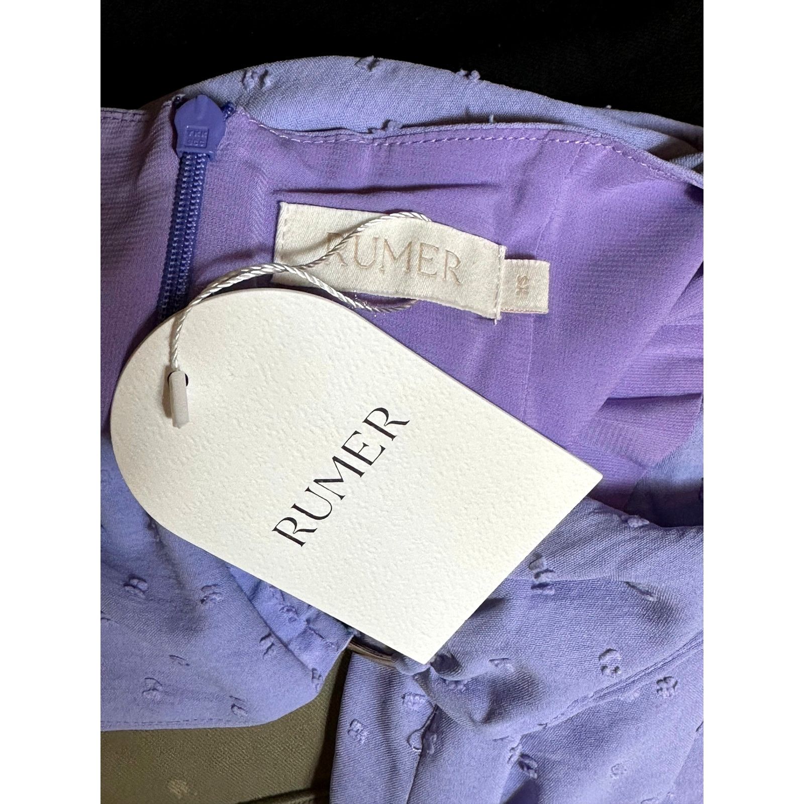 Other Rumer Gypsy Flocked Cut Outs Maxi Dress - Lilac - size XS Size XS / US 0-2 / IT 36-38 - 11 Thumbnail