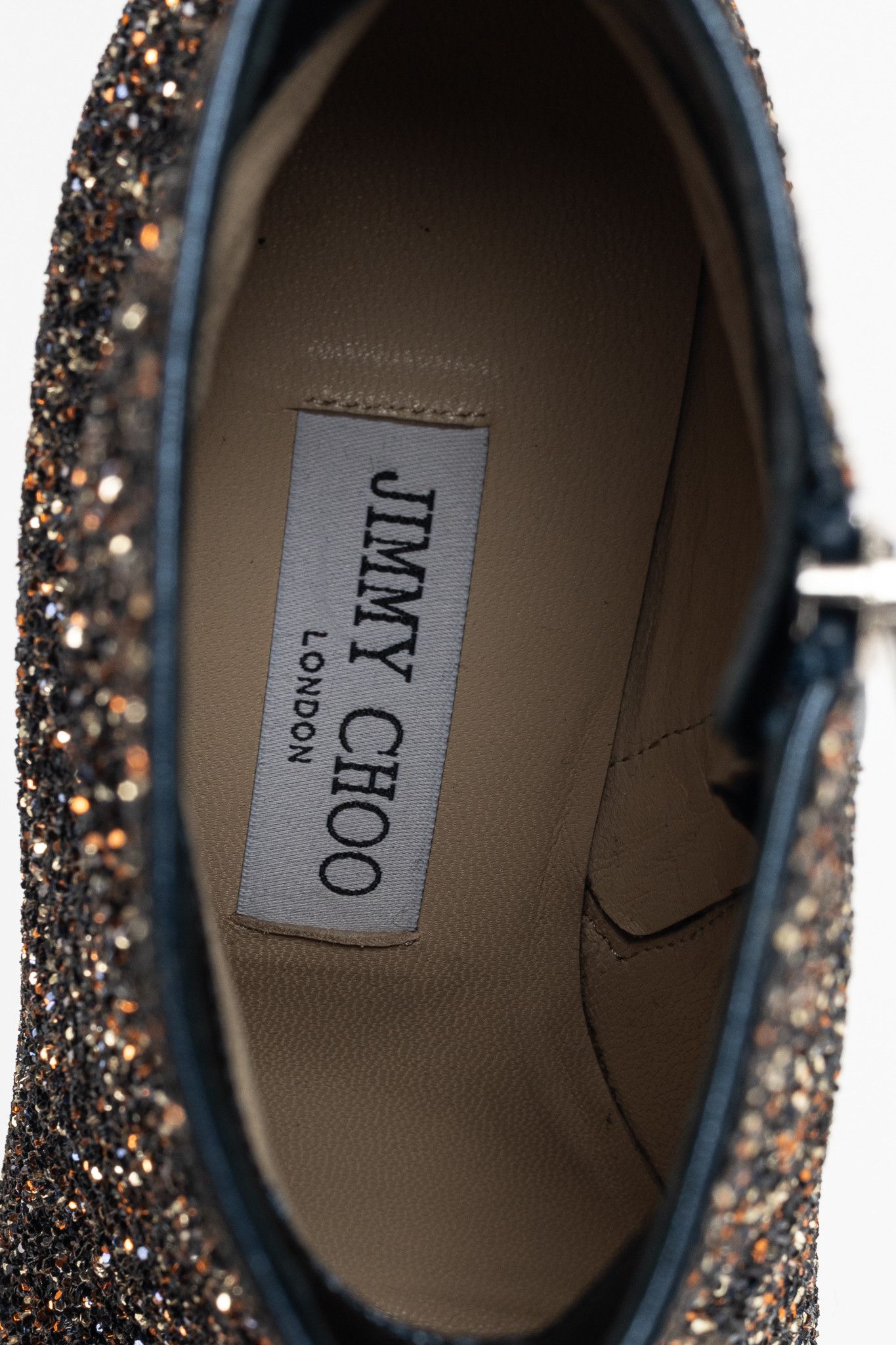 Jimmy Choo Jimmy Choo Hanover 65 Twinkle Glitter Buckled Booties Size US 8 / IT 38 - 10 Thumbnail