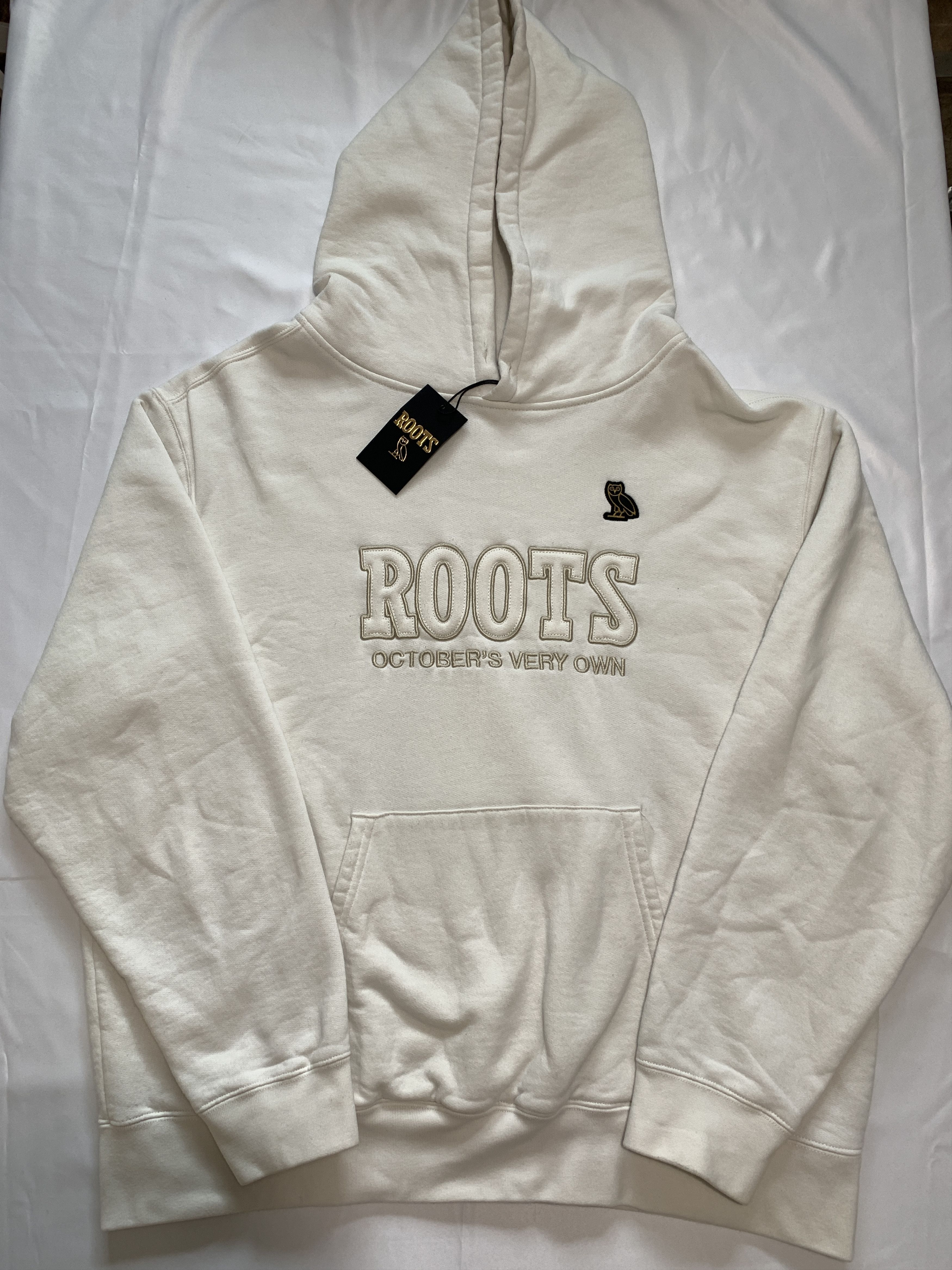 Drake 🦫 RARE🦉 OVO X ROOTS Owl Patch Hoodie Cream2022🔥🔥 Size US XXL / EU 58 / 5 - 1 Thumbnail