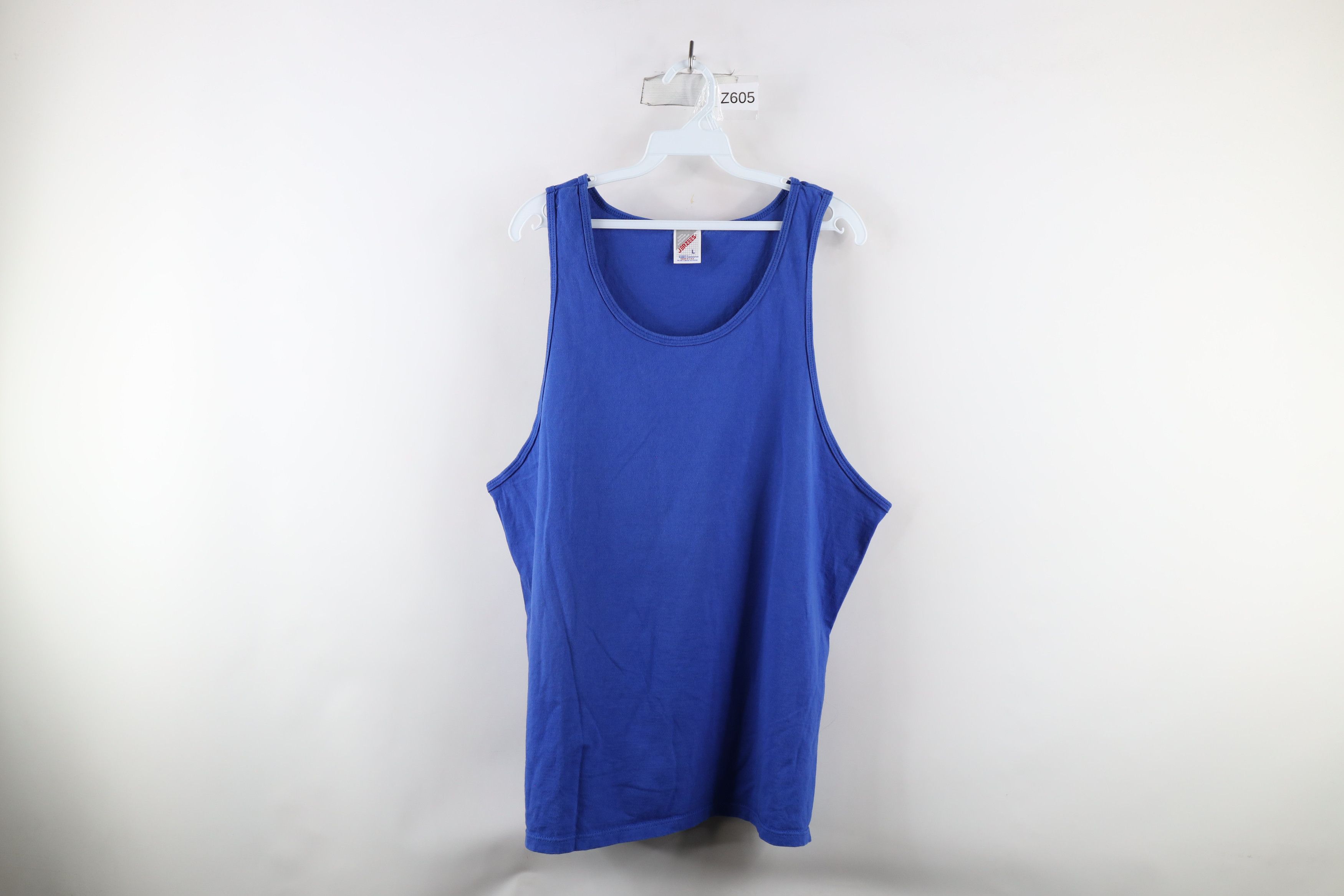 Vintage Vintage 90s Streetwear Tank Top T-Shirt Blue Cotton USA Size US L / EU 52-54 / 3 - 1 Thumbnail