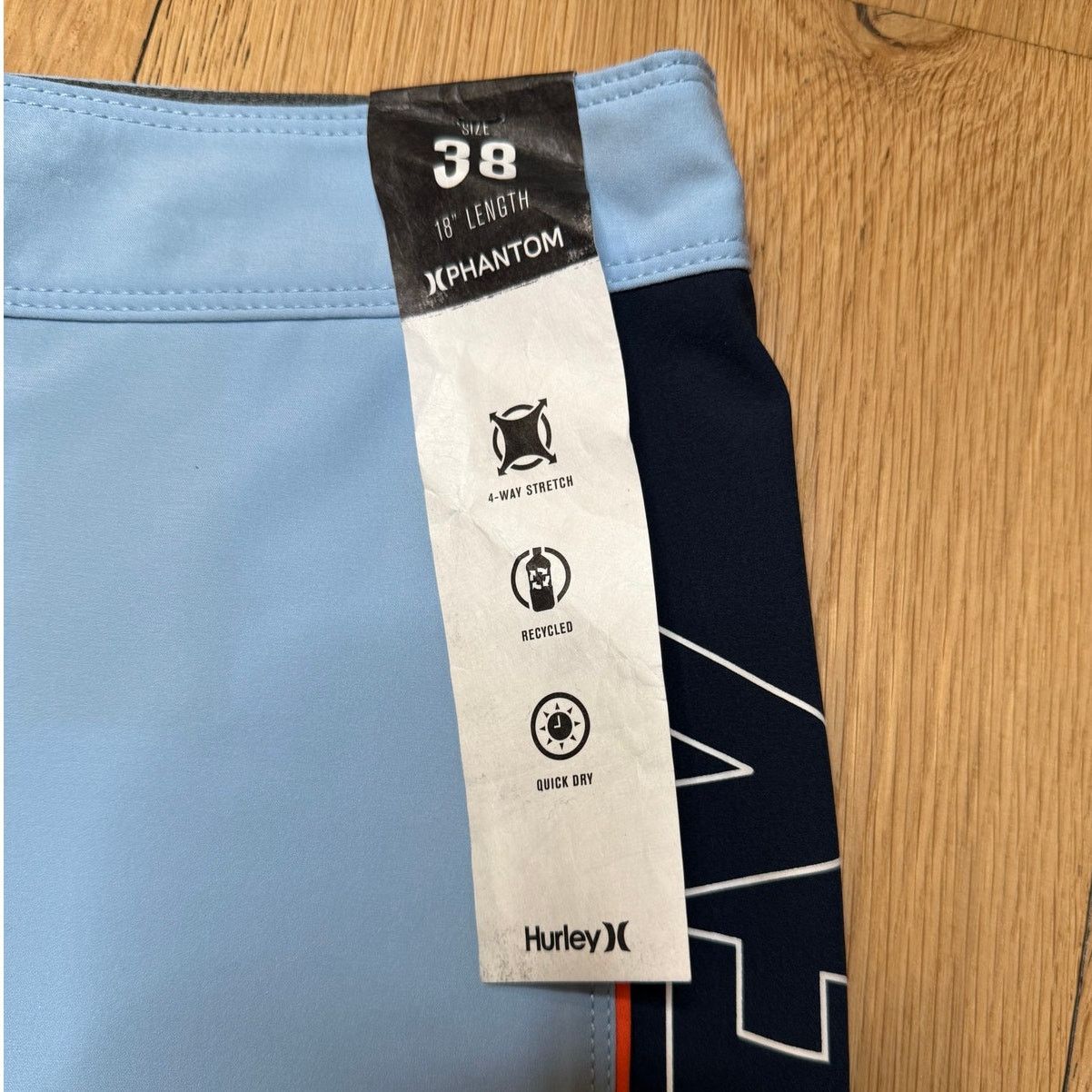 Hurley NWT Hurley Phantom Solid Psychic Blue Stripe Boardshort 18" Size US 38 / EU 54 - 2 Thumbnail