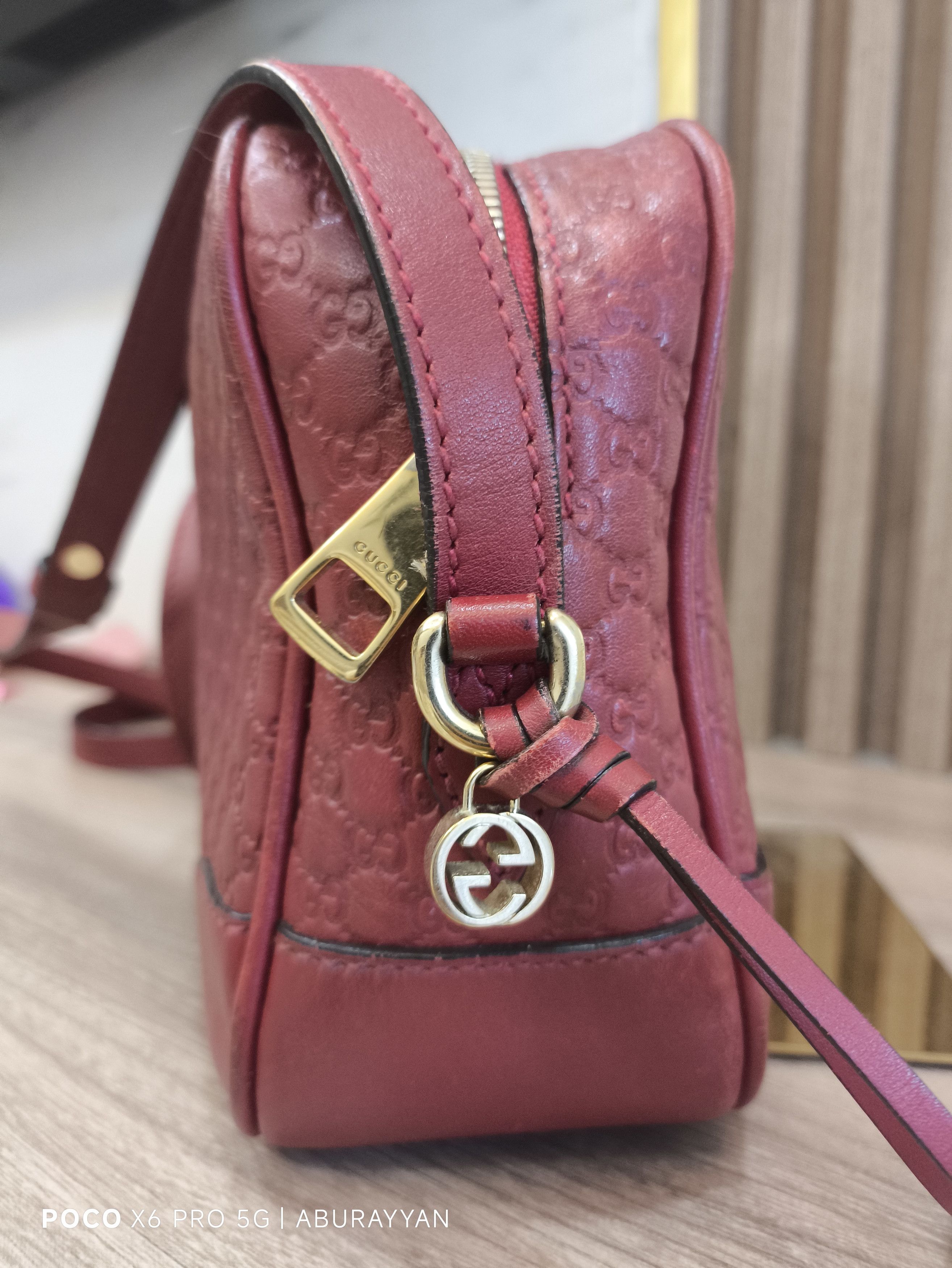 Gucci Red Gucci Microguccissima Bree Crossbody Bag Size ONE SIZE - 4 Thumbnail