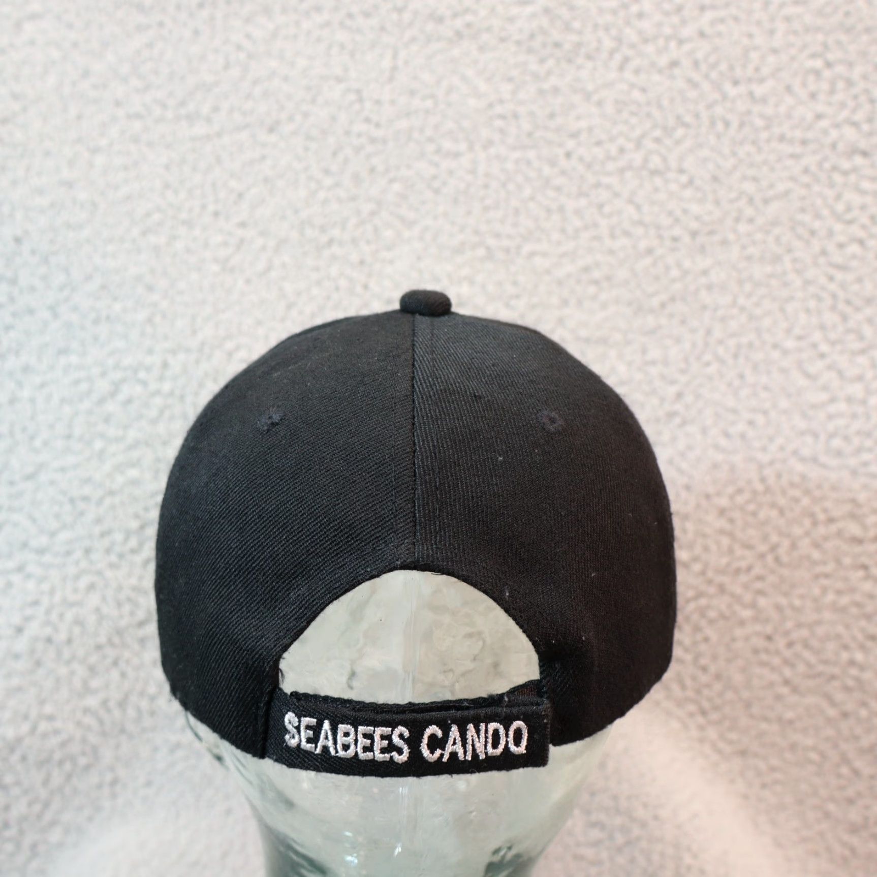Vintage Cursed Hat Navy US Navy Seabees Cap Baseball Cap Black One Size Mens Adjustable Size ONE SIZE - 6 Thumbnail