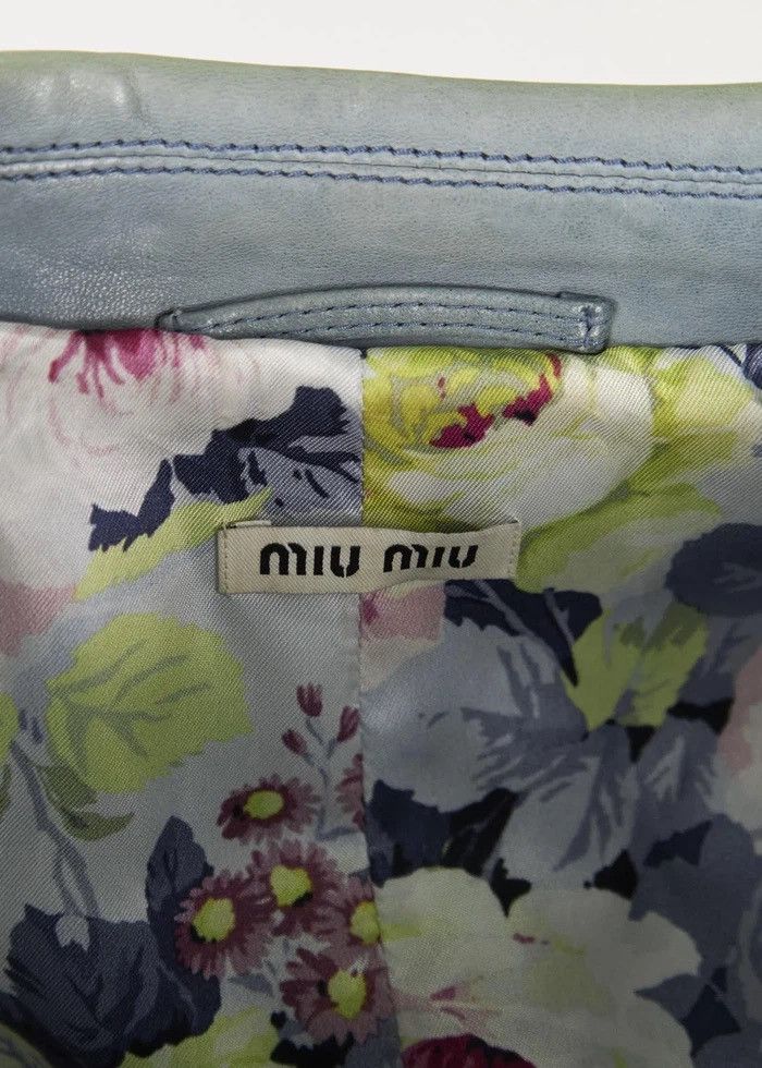 Miu Miu Miu Miu Leather cropped jacket Size S / US 4 / IT 40 - 4 Thumbnail