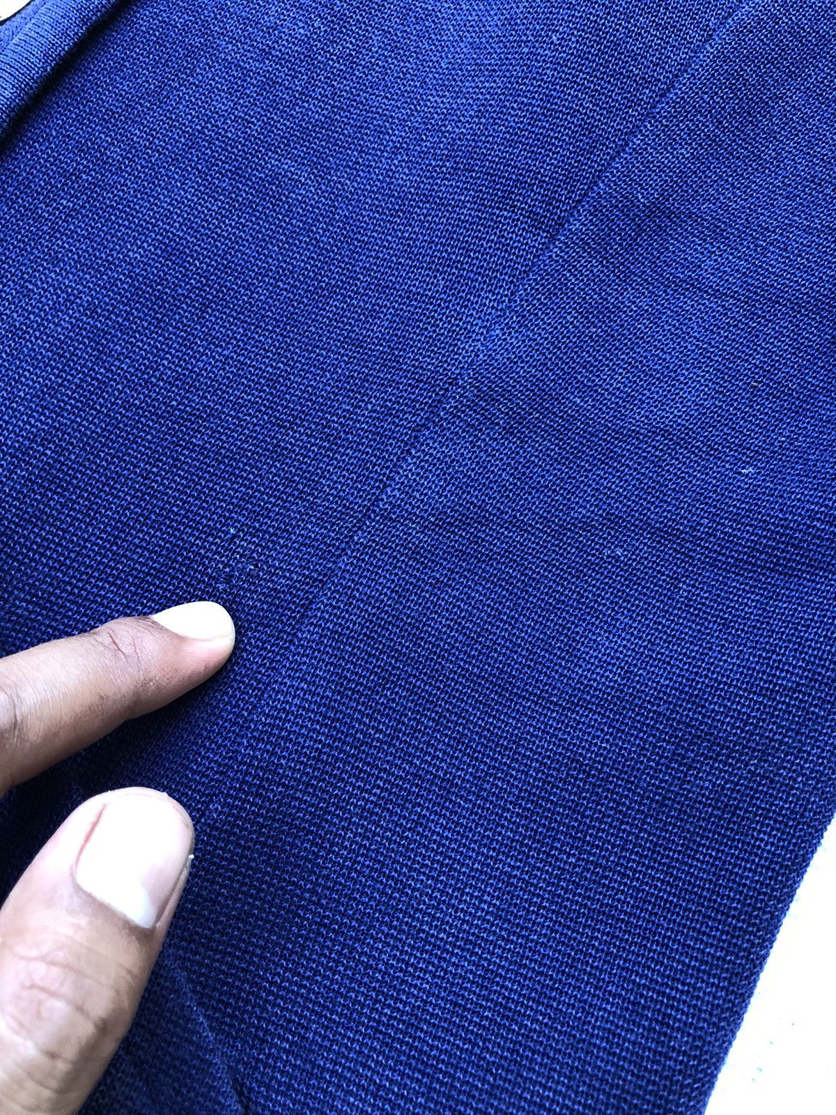 Designer × Vintage × Yves Saint Laurent 🔴YSL/Yves Saint Laurent Navy Blue Pattern Cardigan Size S / US 4 / IT 40 - 11 Thumbnail