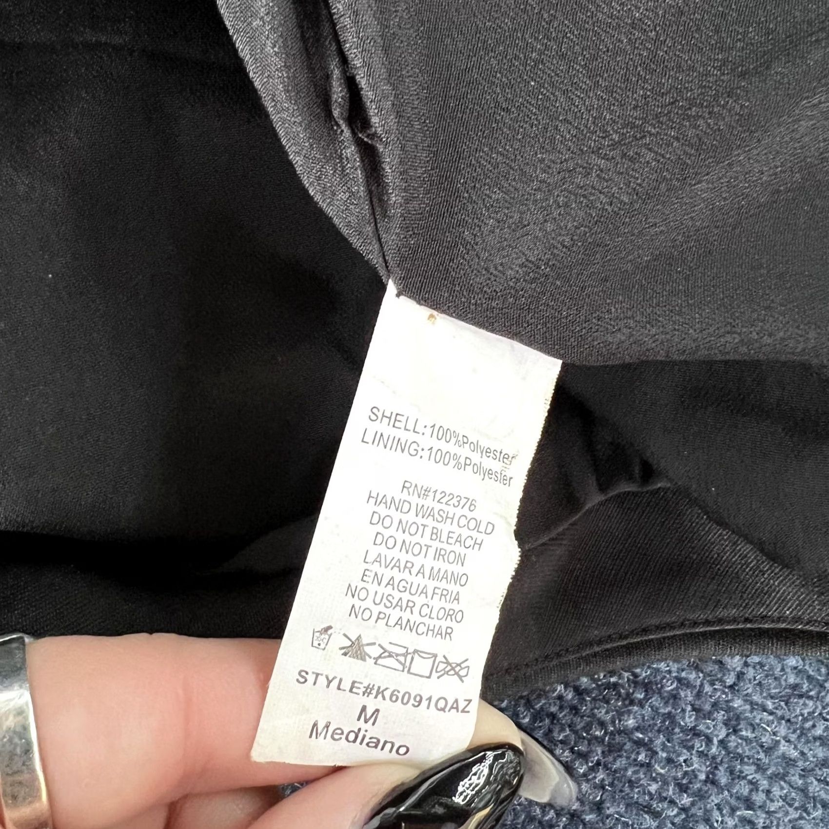 Vintage Mustard Seed Dress Womens Medium Black Halter Mock Neck Fit Flare Mini K6091QAZ Size M / US 6-8 / IT 42-44 - 6 Thumbnail