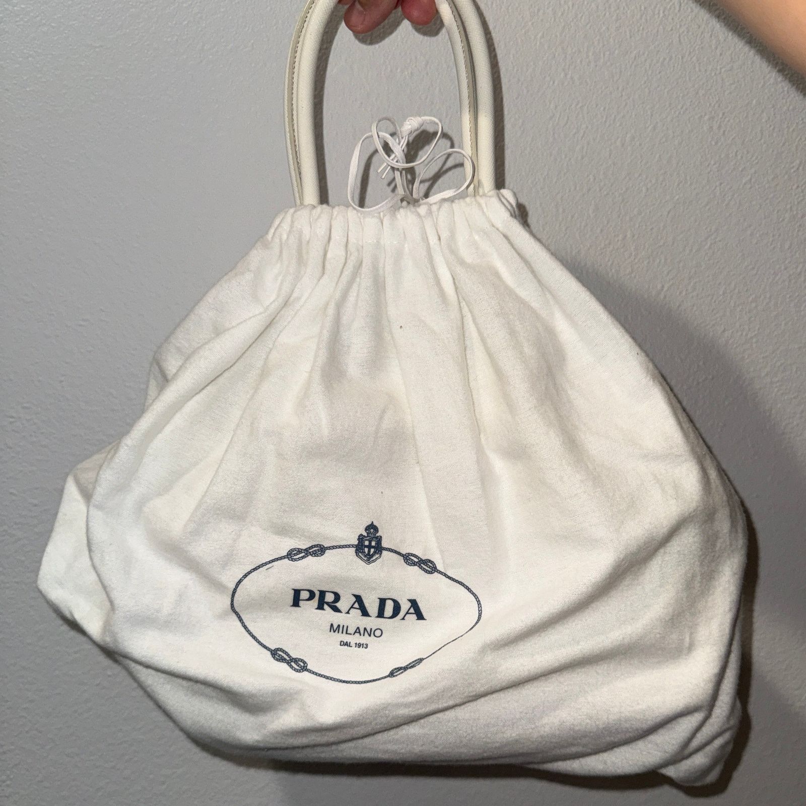 Prada Vintage Prada Handbag - White (Bianco) Saffiano - RARE Size ONE SIZE - 8 Thumbnail