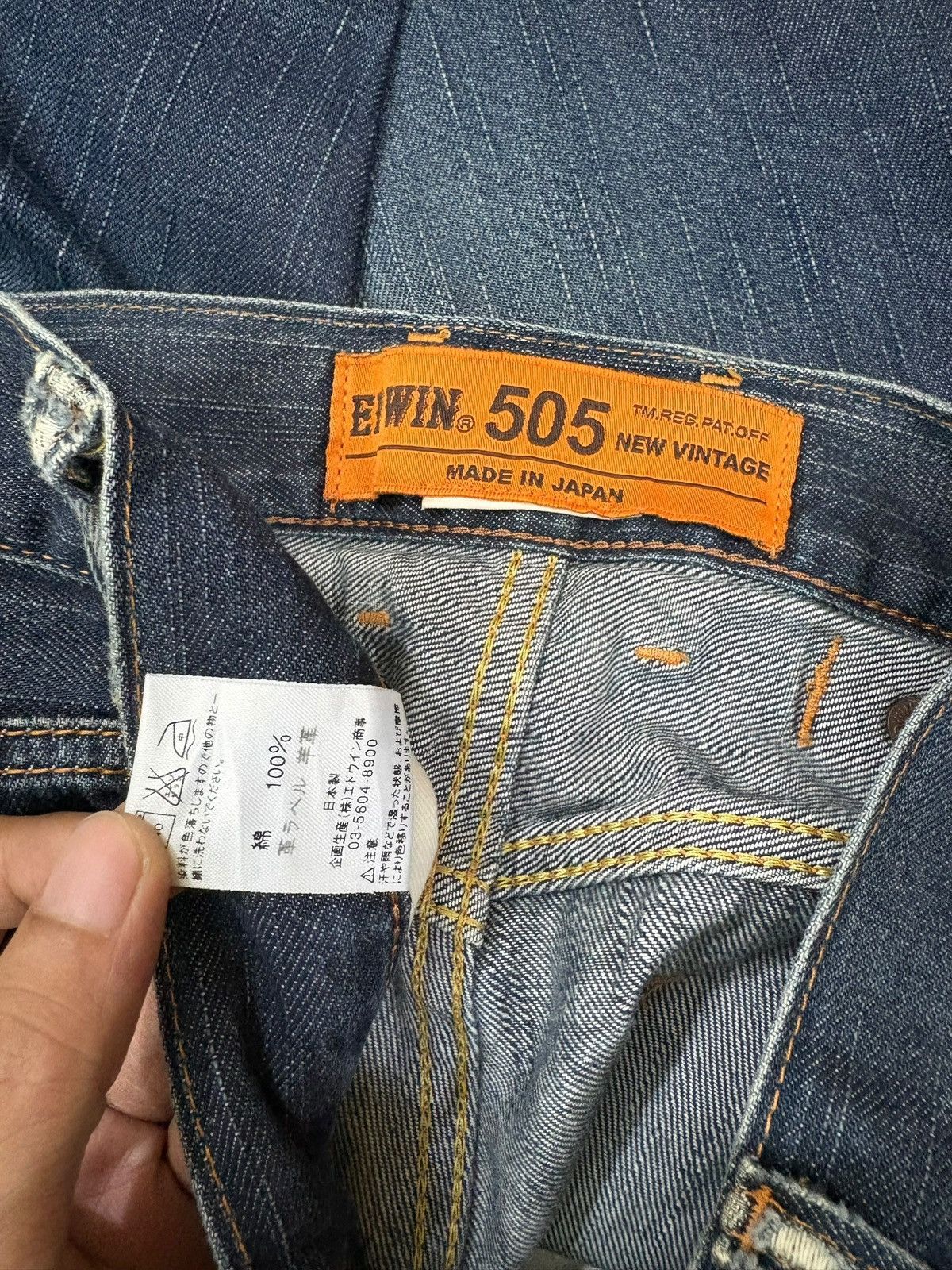 Edwin New Vintage Edwin 505 Selvedge Mud Wash Buckle Back Jeans Size US 30 / EU 46 - 12 Thumbnail