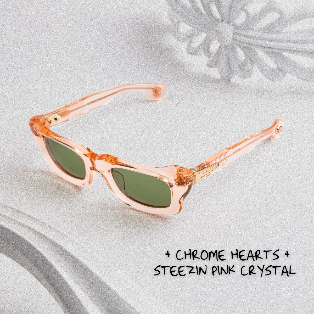 Chrome Hearts CHROME HEARTS STEEZIN PINK CRYSTAL SUNGLASSES Size ONE SIZE - 1 Thumbnail
