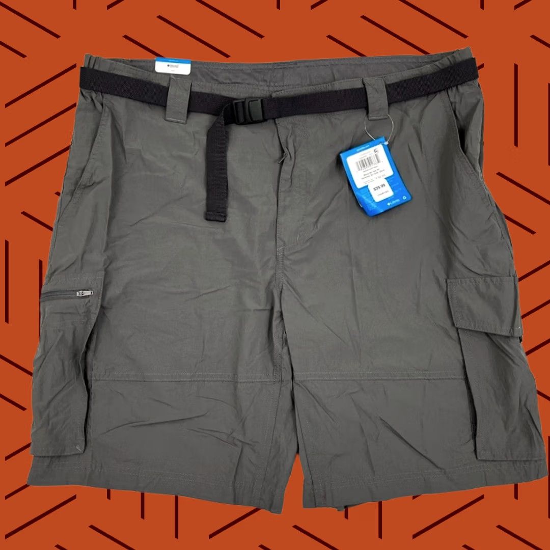 Vintage Columbia Kestrel Trail Shorts Men 40 x 10" Gray Nylon Hiking Trekking Belted NEW Size US 40 / EU 56 - 1 Thumbnail