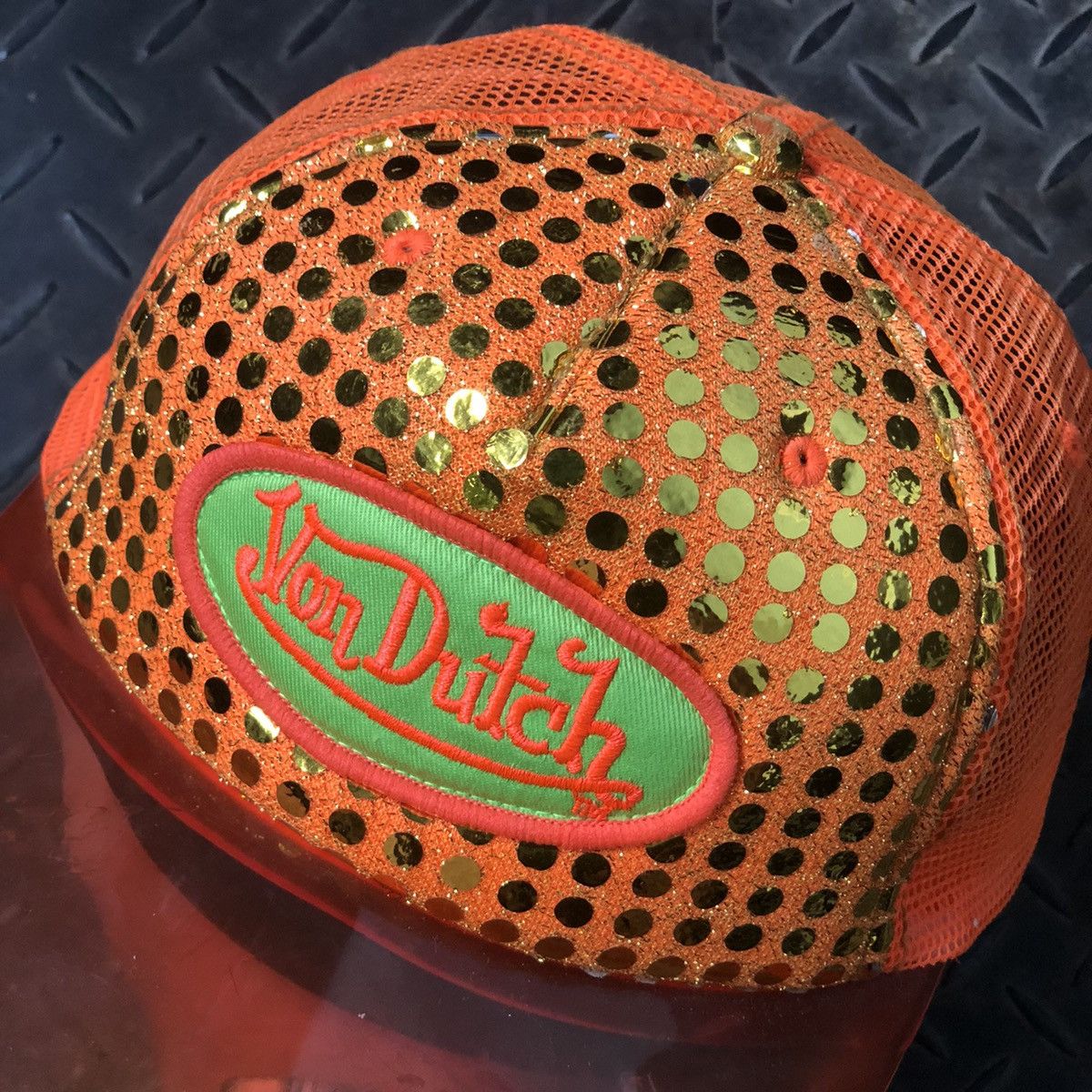 Von Dutch 🚫 SOLD 🚫 Vondutch Y2K UV Protection Visor Trucker Hat Size ONE SIZE - 3 Thumbnail