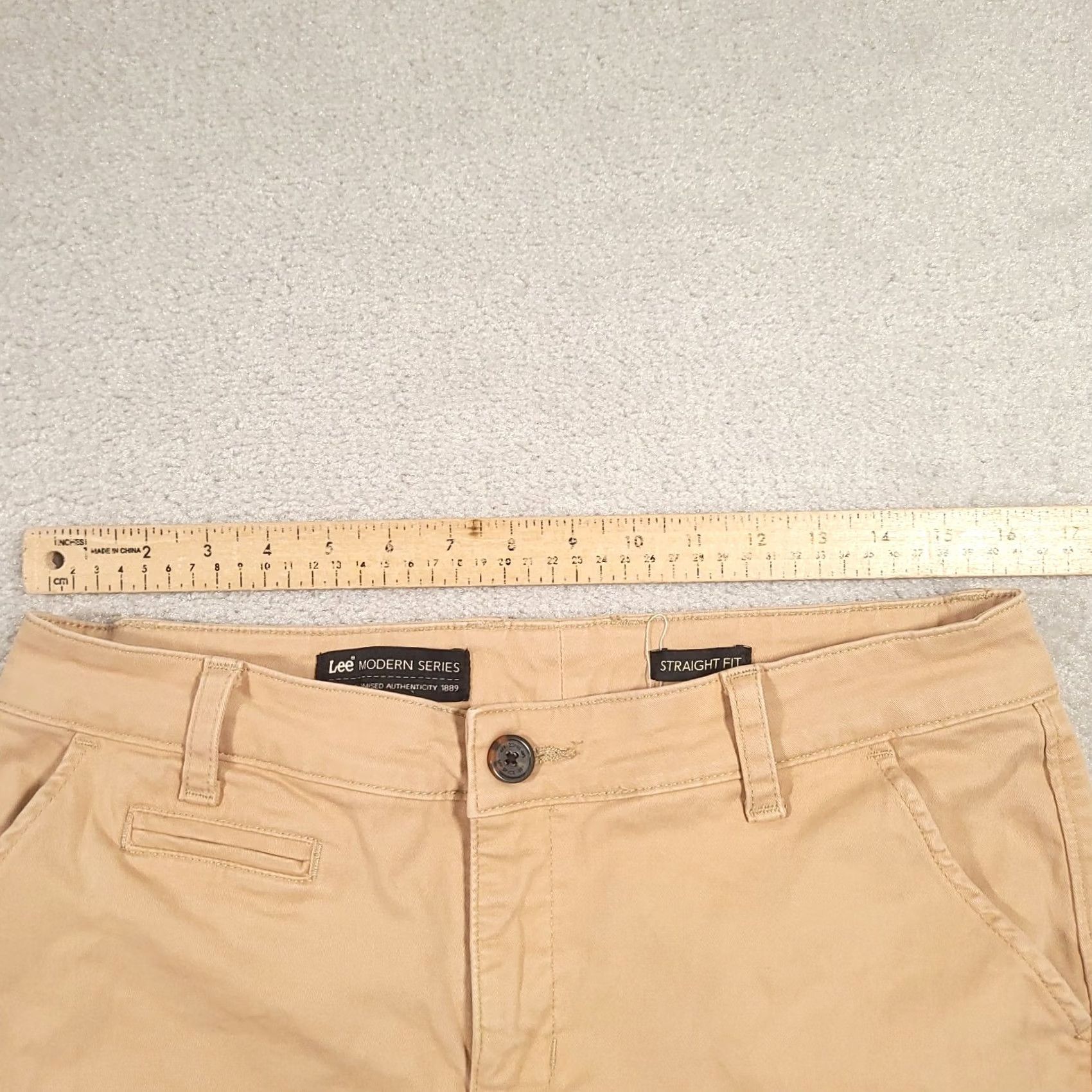 Lee Lee Modern Series Straight Fit Stretch Women's Pants Khaki Size 10 M Pants Women Khaki Tan Regular Straight 10 M Lee Modern Series Ladies Pants Size 32" / US 10 / IT 46 - 2 Thumbnail