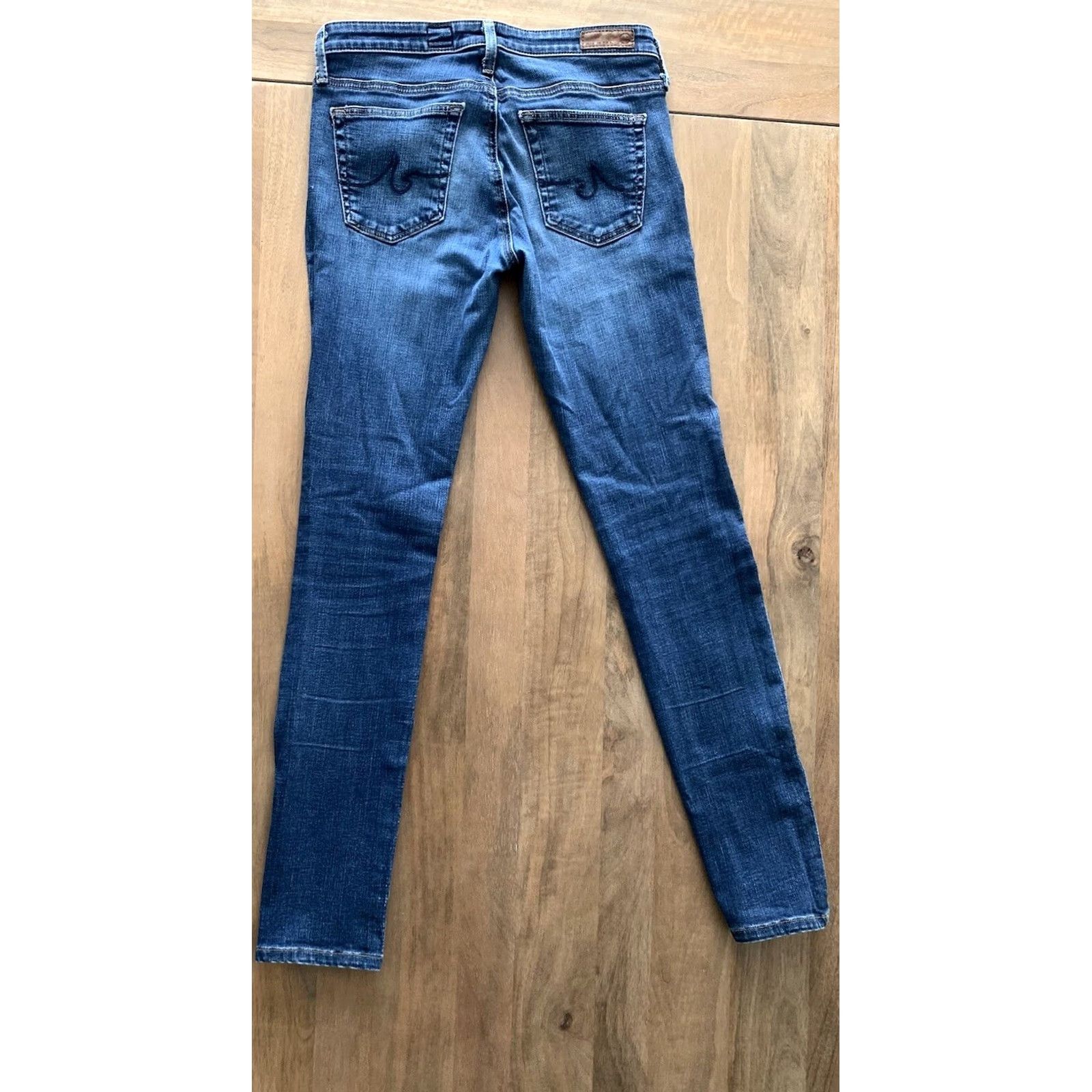 Denime AG Adriano Goldschmied Jeans Slim 26 Regular Womens Denim Blue 5-Pocket USA Legging Super Skinny Style USA Size 26" / US 2 / IT 38 - 2 Thumbnail