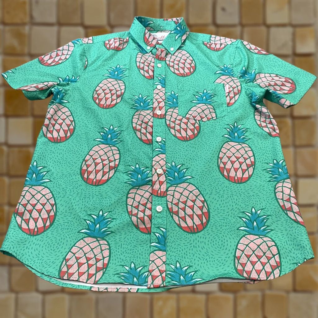 Chubbies Chubbies Shirt Mens Medium Green Pineapple Print Short Sleeve Casual Size US M / EU 48-50 / 2 - 1 Thumbnail