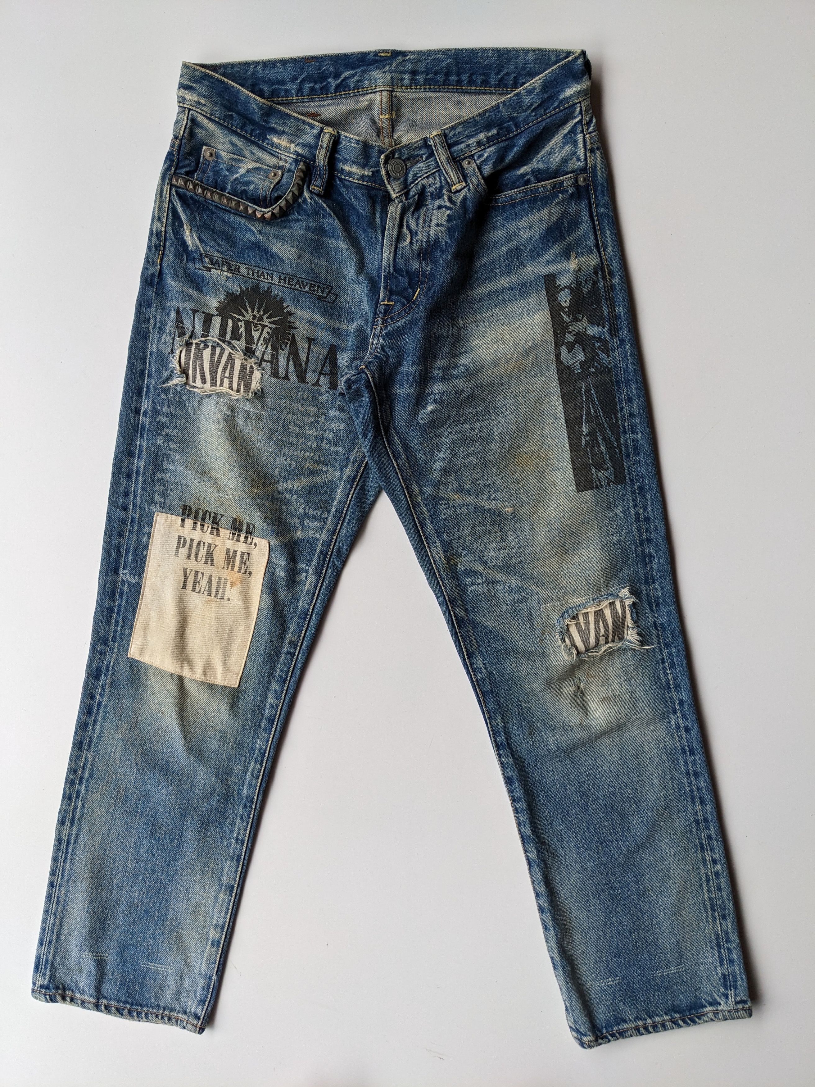 パンツ HYSTERIC GLAMOUR patch damage jeans y2k パンツ HYSTERIC GLAMOUR patch damage jeans y2k Hysteric