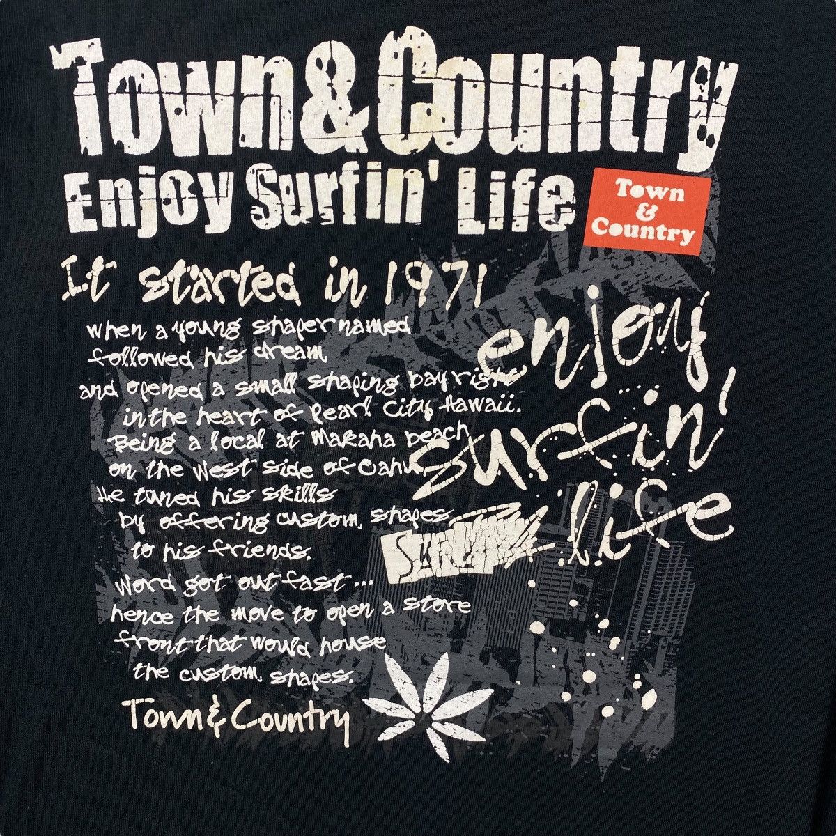 Vintage Vintage 00's TOWN & COUNTRY Enjoy Surfin' Life Faded Size US L / EU 52-54 / 3 - 2 Thumbnail