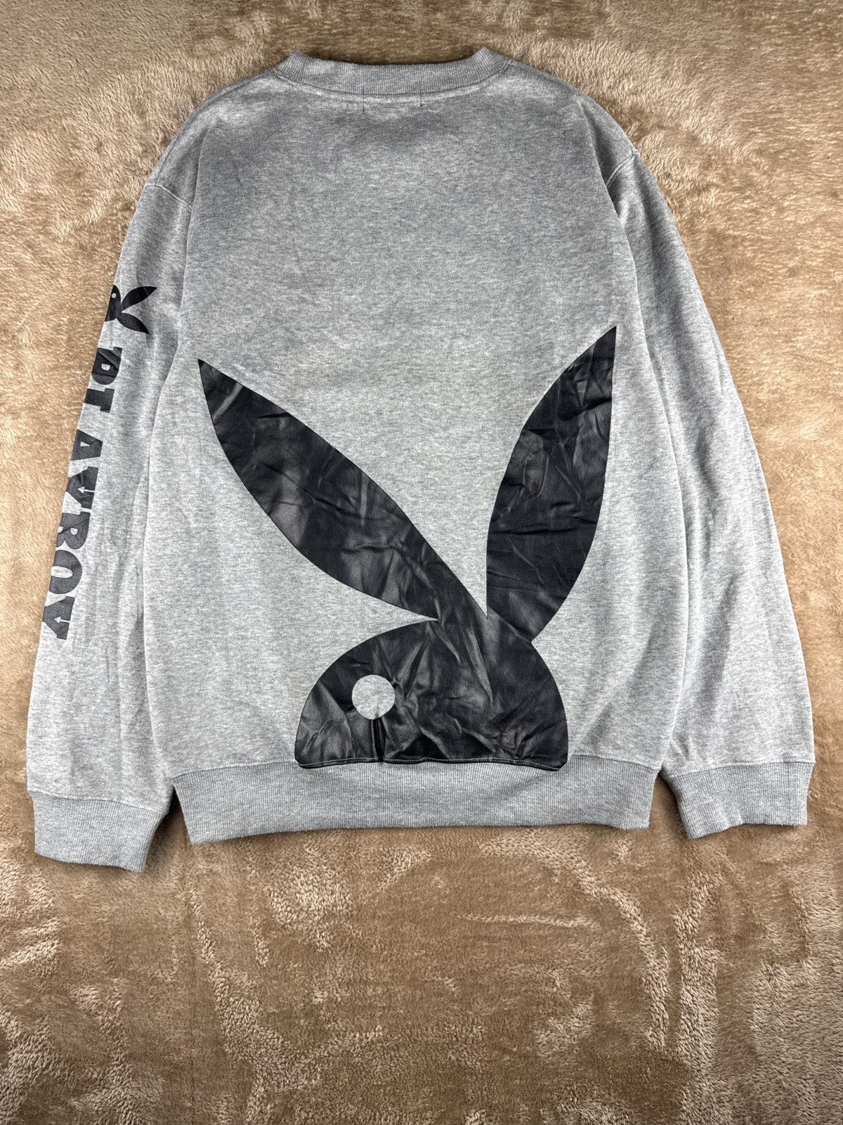 Playboy Vtg Playboy Bunny Crew Sweatshirt Double Sided Sleeve Rare Size US L / EU 52-54 / 3 - 3 Thumbnail