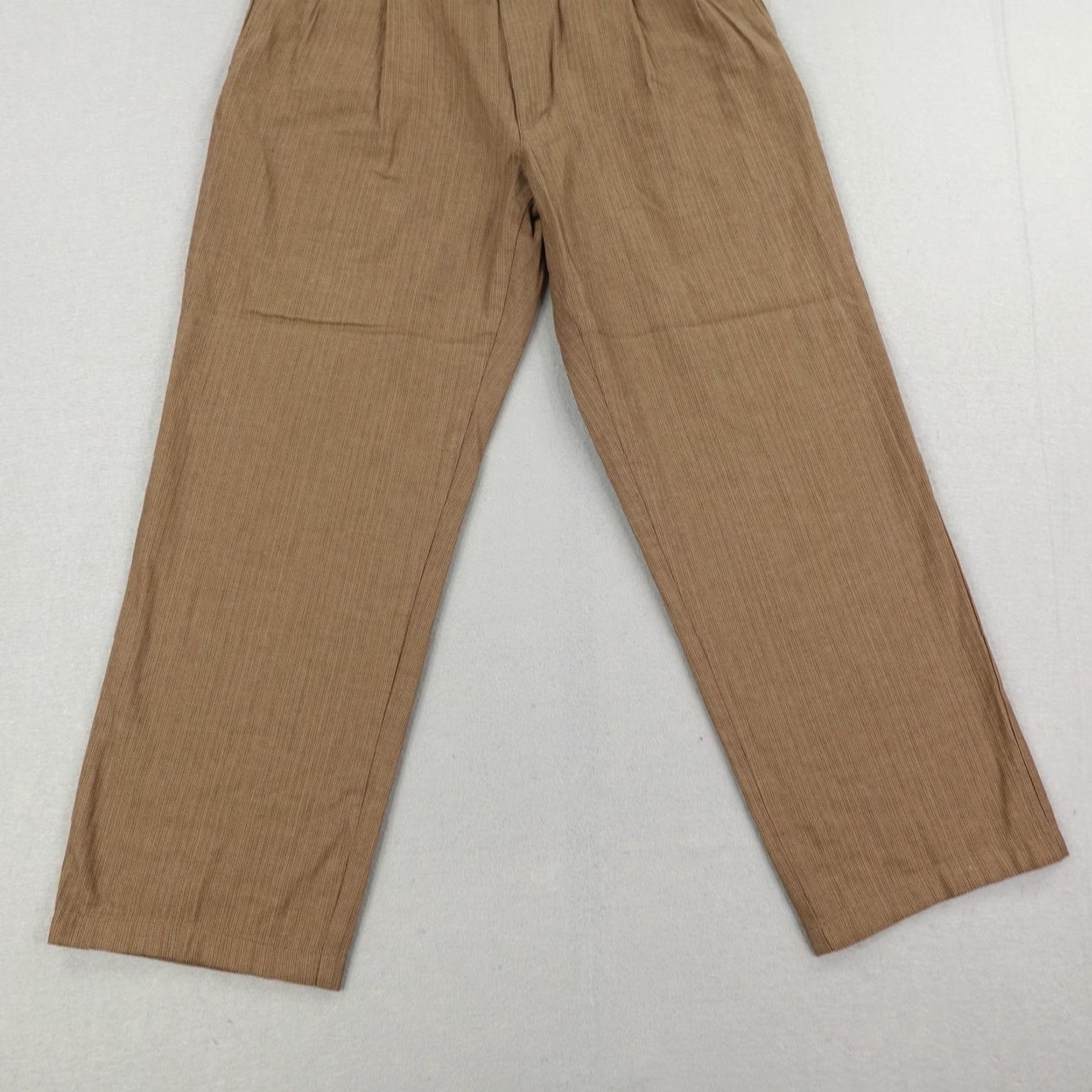 Polo Ralph Lauren VINTAGE Polo Ralph Lauren Pants Mens 35x34 Dress Pants Brown Herringbone Pleated Straight Leg Formal Casual Size US S / EU 44-46 / 1 - 3 Thumbnail