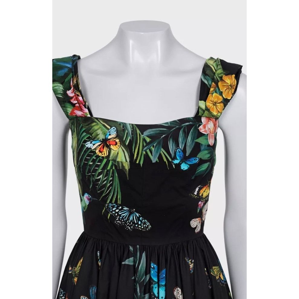 Dolce & Gabbana Dolce & Gabbana Bright Print Cotton Mini Dress IT40/S Size S / US 4 / IT 40 - 4 Thumbnail