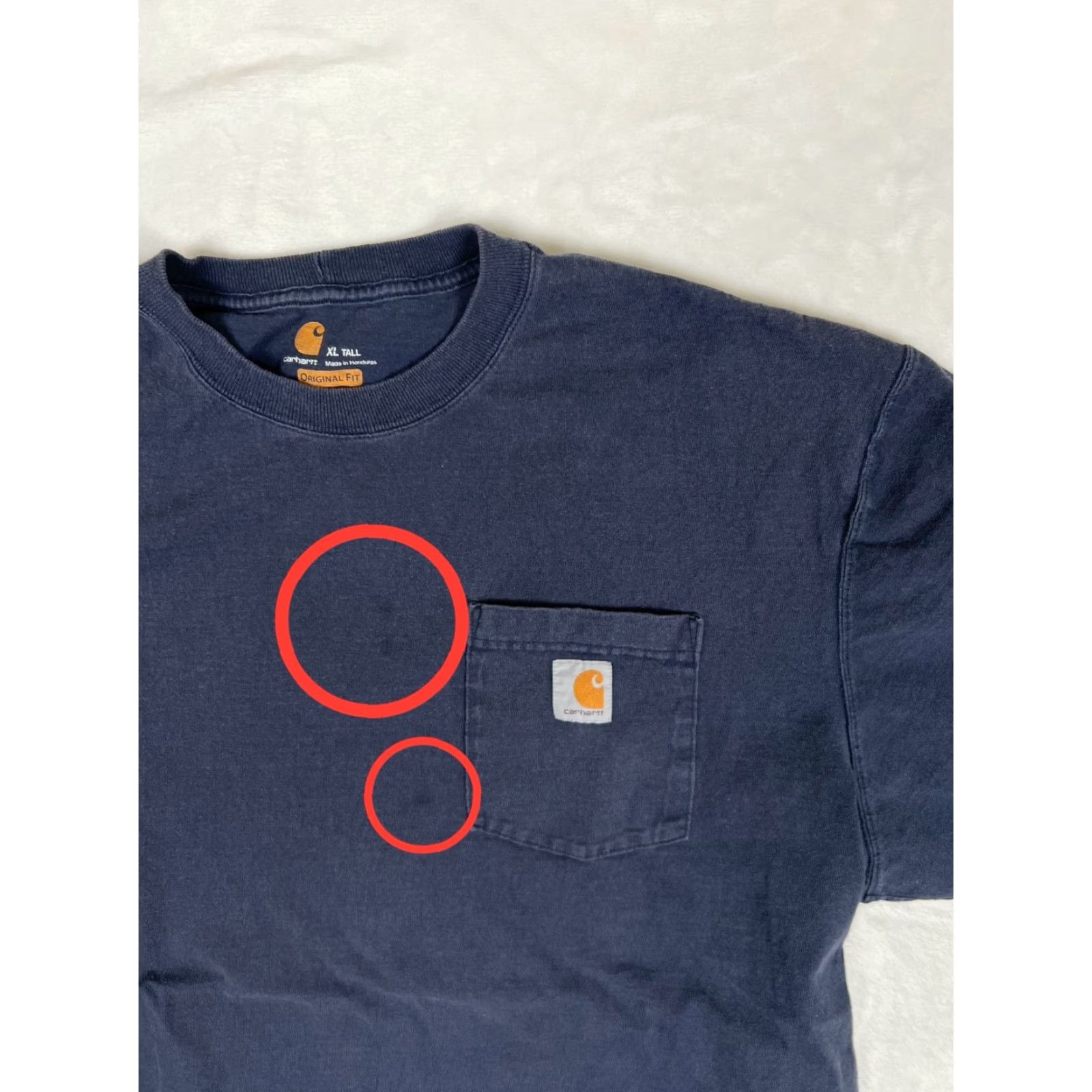 Carhartt VINTAGE Carhartt T-Shirt Shirt Pocket XL Tall Blue 90s Grunge Men K87 Big & Tall Size US XL / EU 56 / 4 - 2 Thumbnail