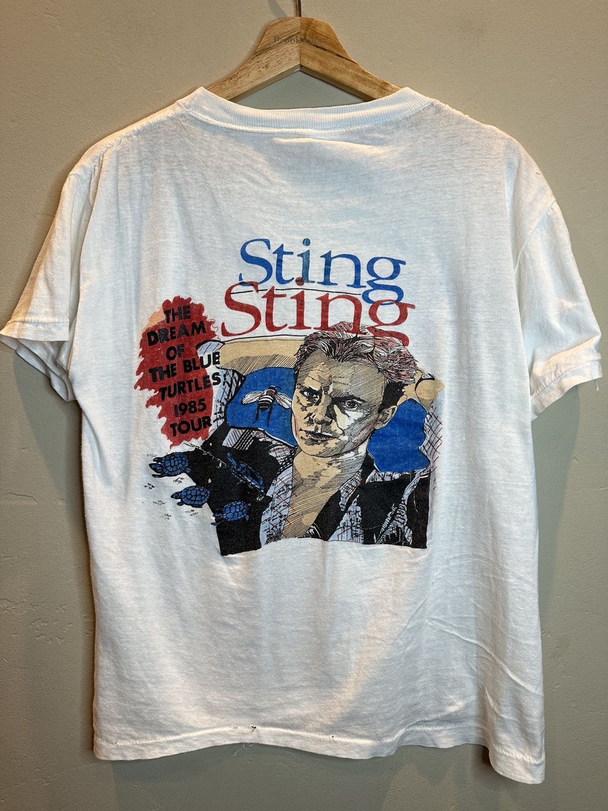 Band Tees *RARE* Vintage 1985 Sting Dream of Blue Turtles Tour T-Shirt Size US M / EU 48-50 / 2 - 2 Thumbnail